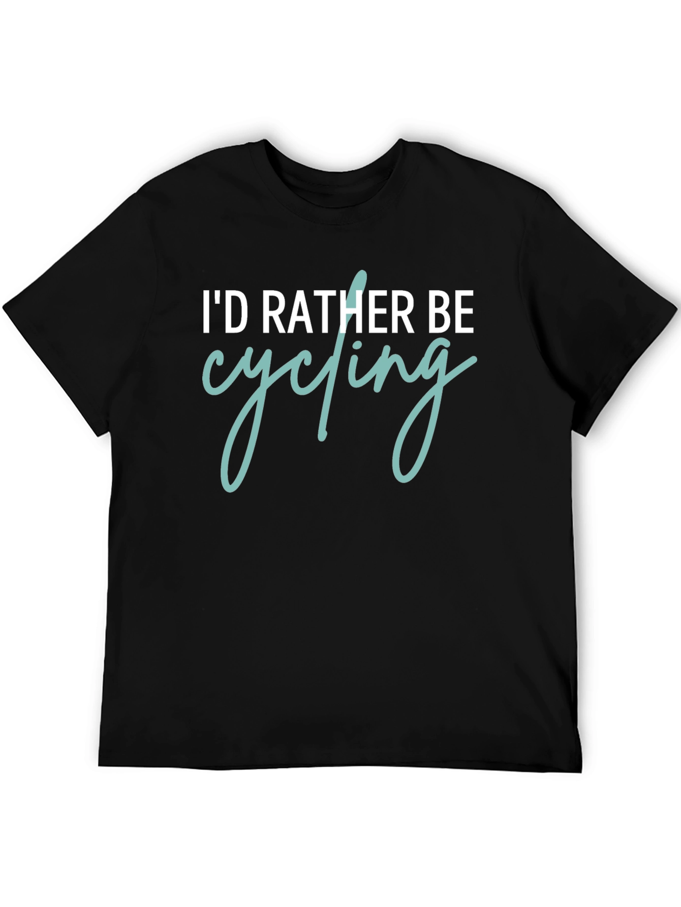 Id Rather Be Cycling Graphic Tee - Black Cotton