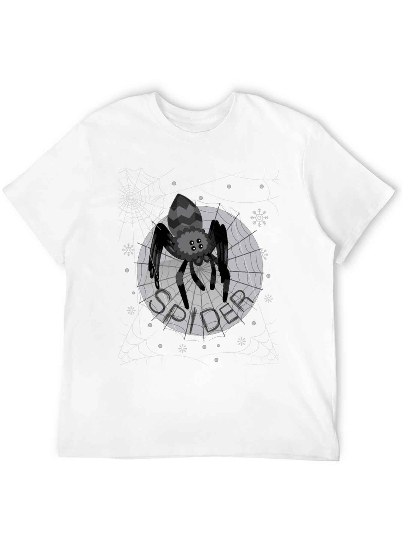 Spider Web Graphic Print Mens T-Shirt