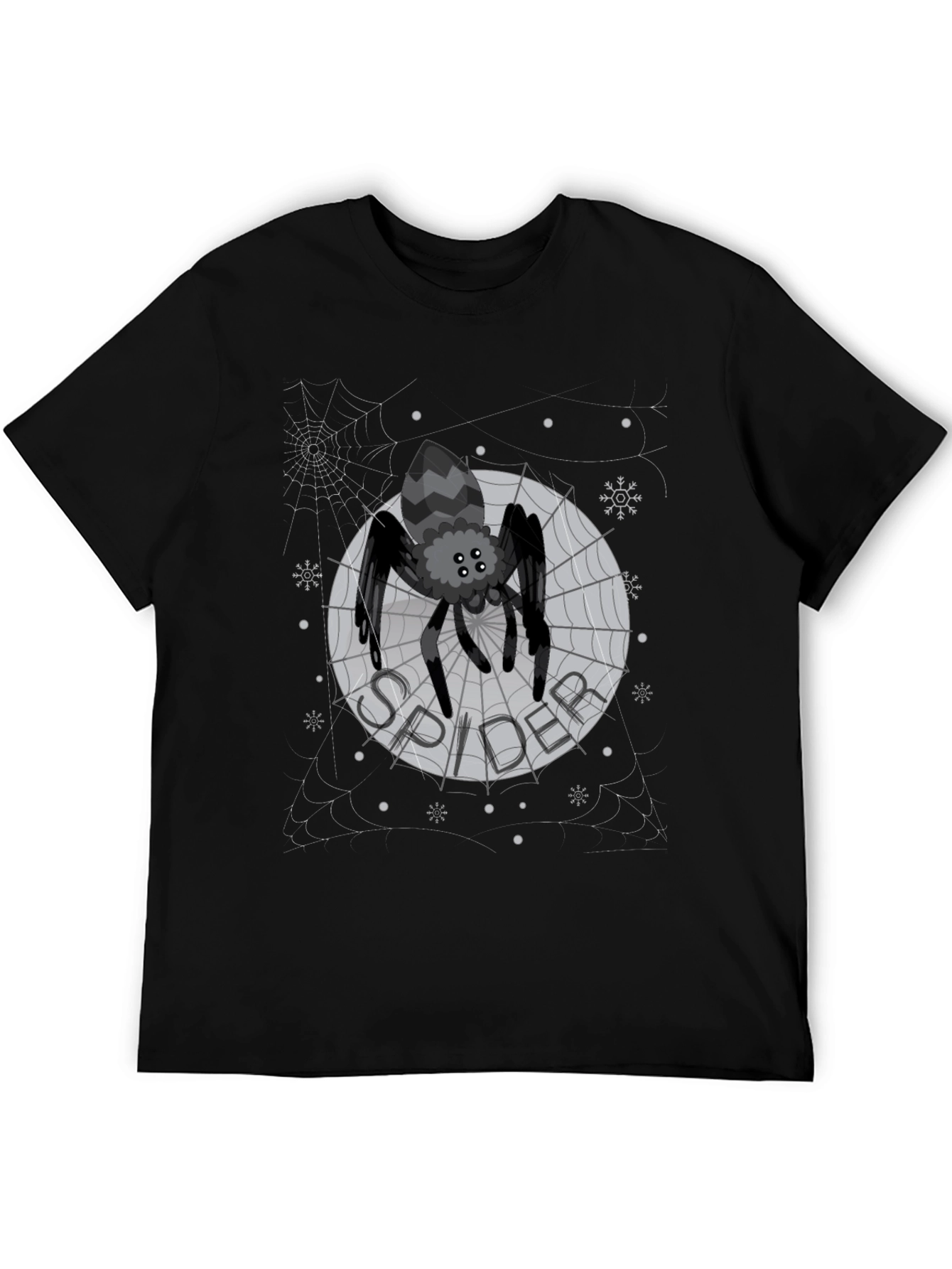 Spider Web Graphic Print Mens T-Shirt