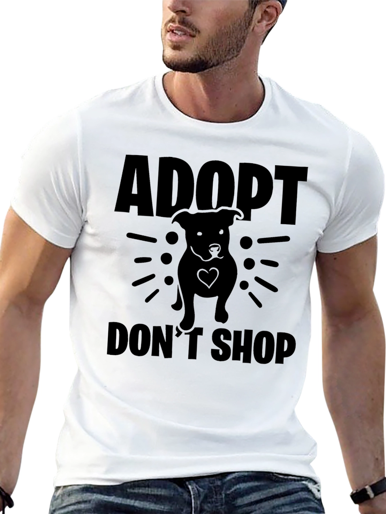 Adopt Dont Shop Graphic T-Shirt
