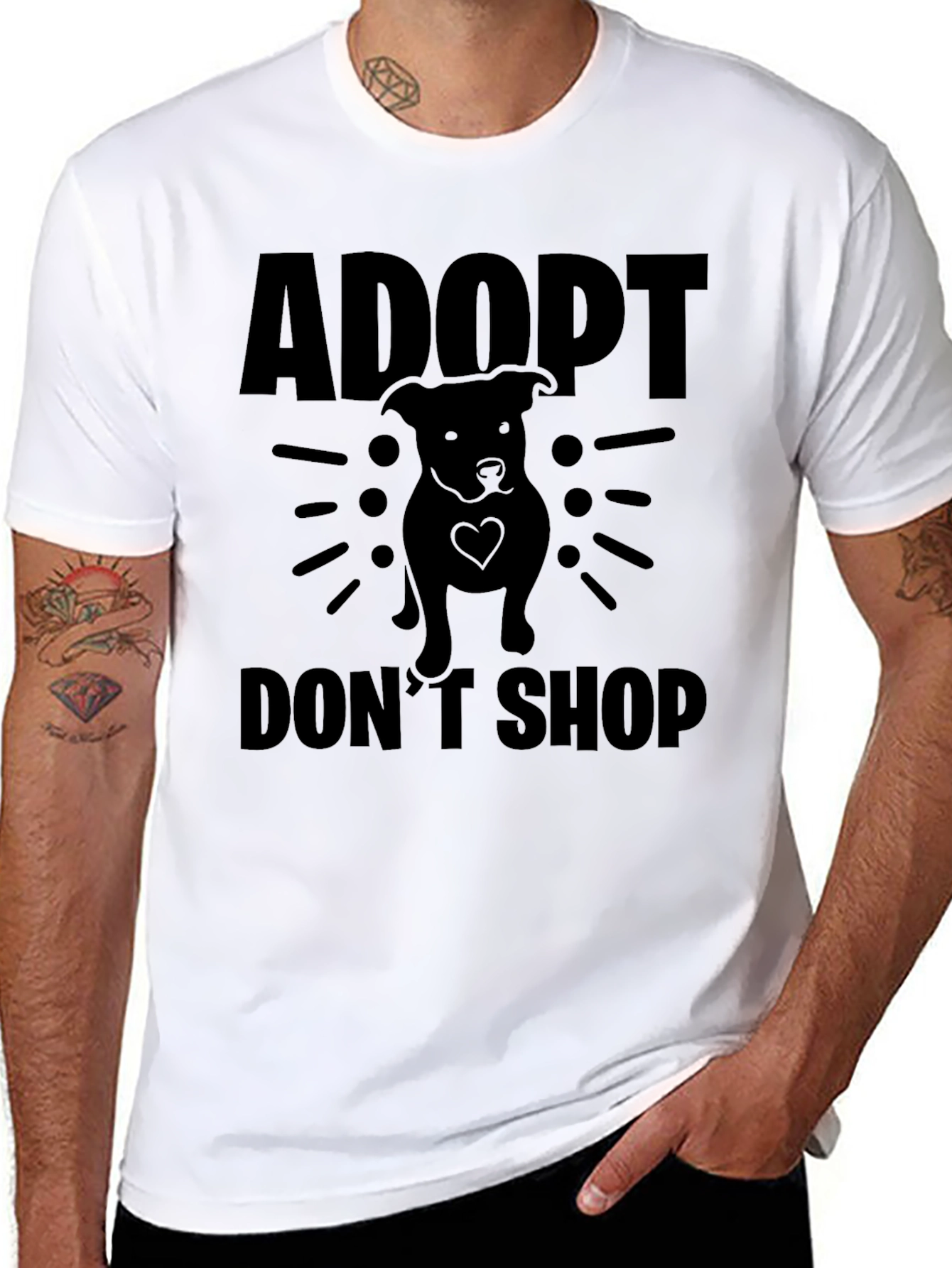 Adopt Dont Shop Graphic T-Shirt