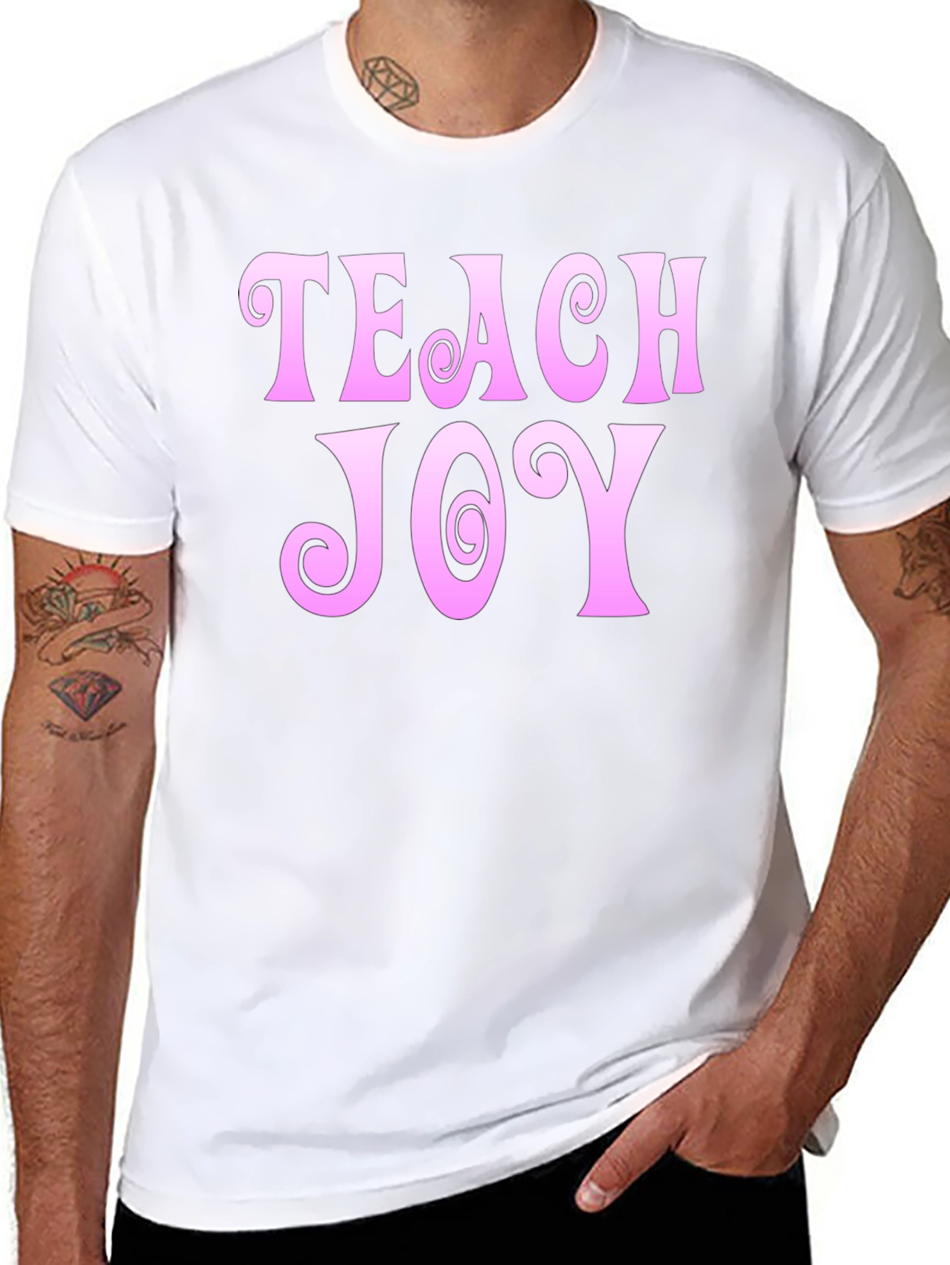 Teach Joy Pink Graphic Tee