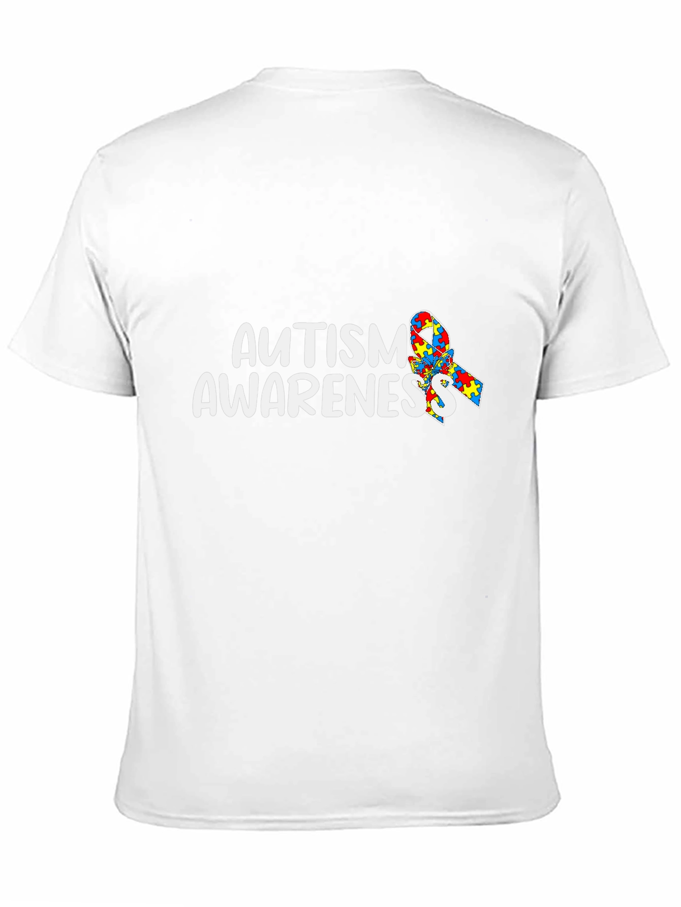 Autism Awareness T-Shirt - Puzzle Ribbon Design