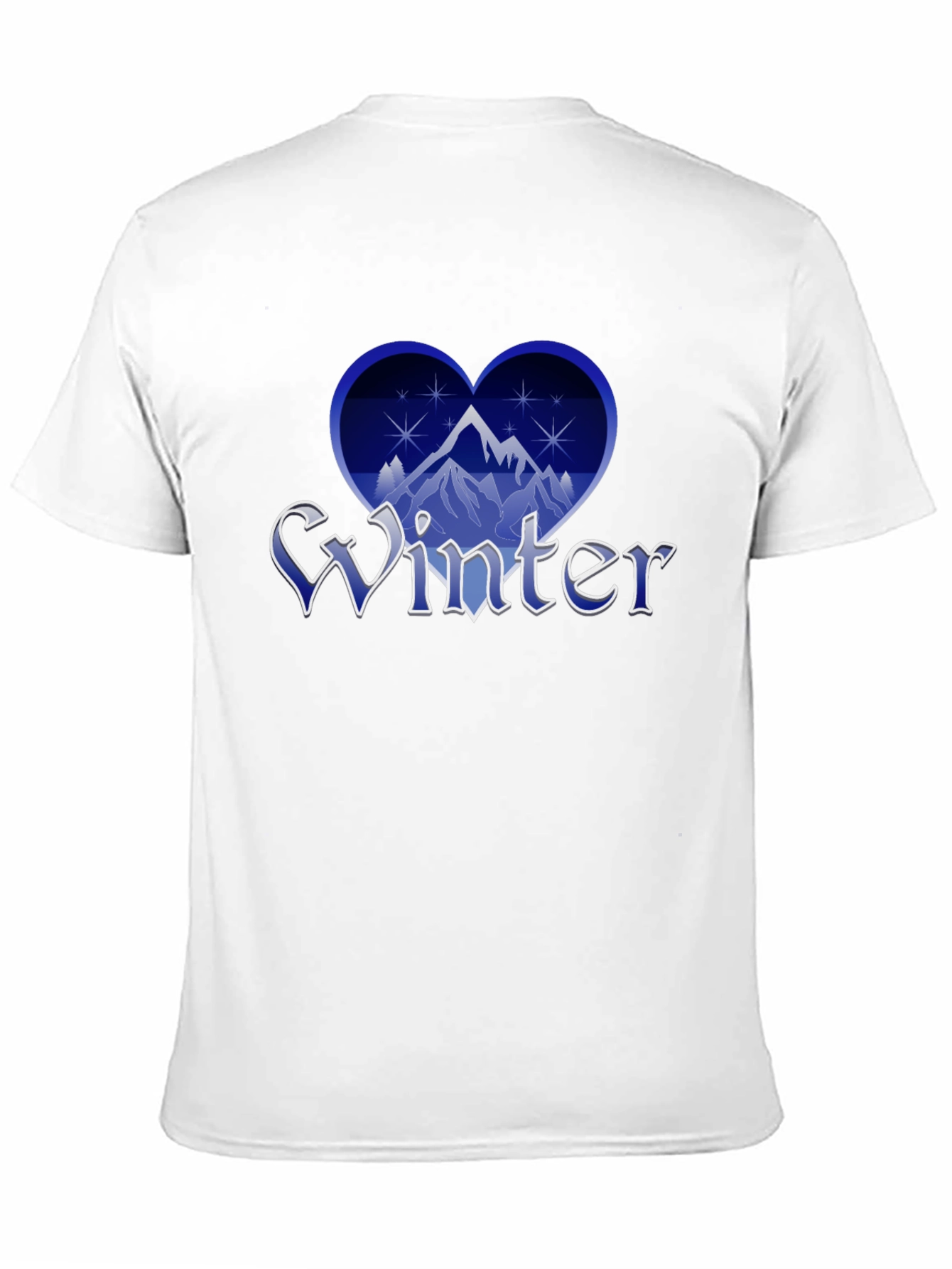 Winter Heart Mountain T-Shirt - Stylish Graphic Tee