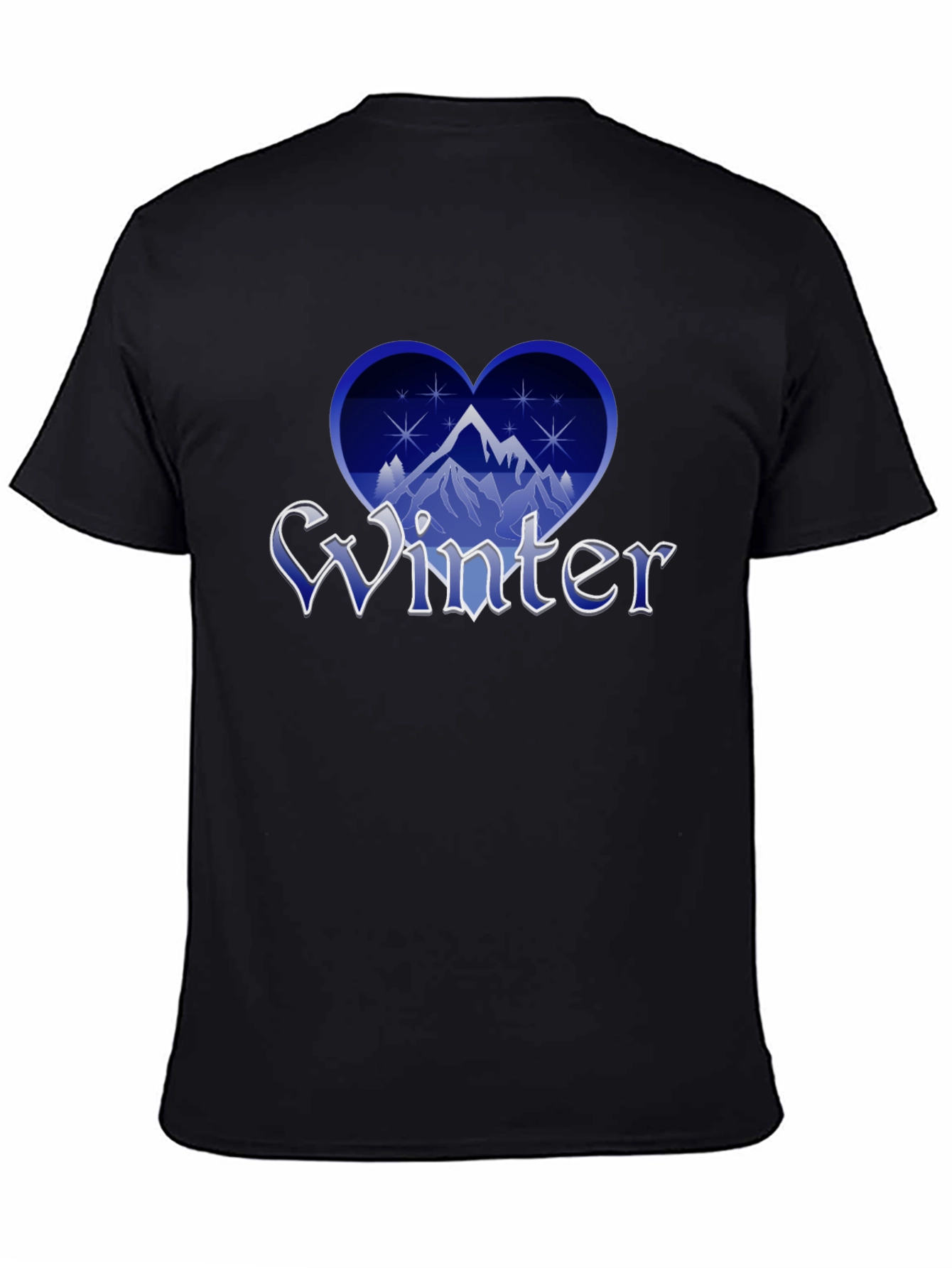 Winter Heart Mountain T-Shirt - Stylish Graphic Tee