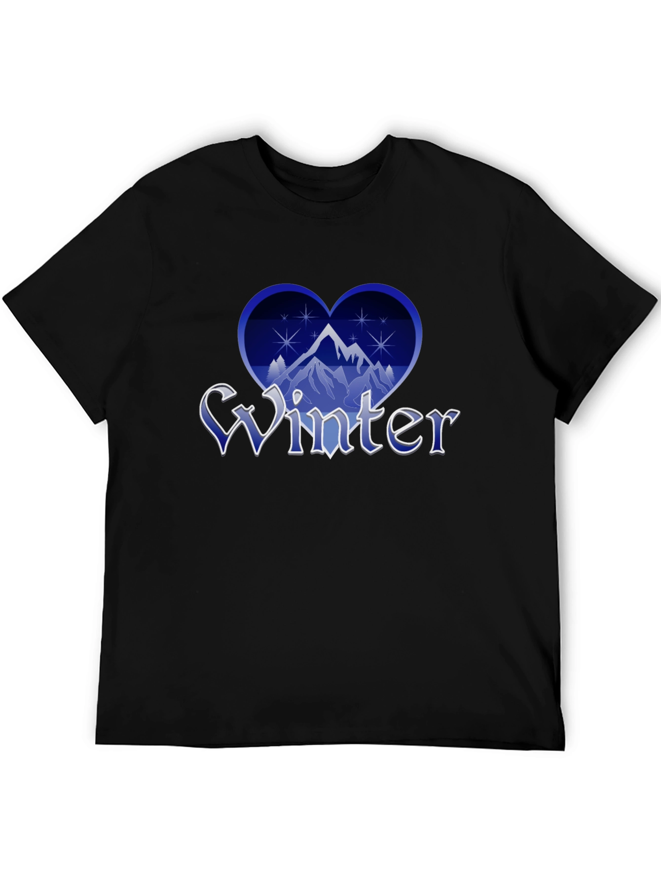 Winter Heart Mountain T-Shirt - Stylish Graphic Tee