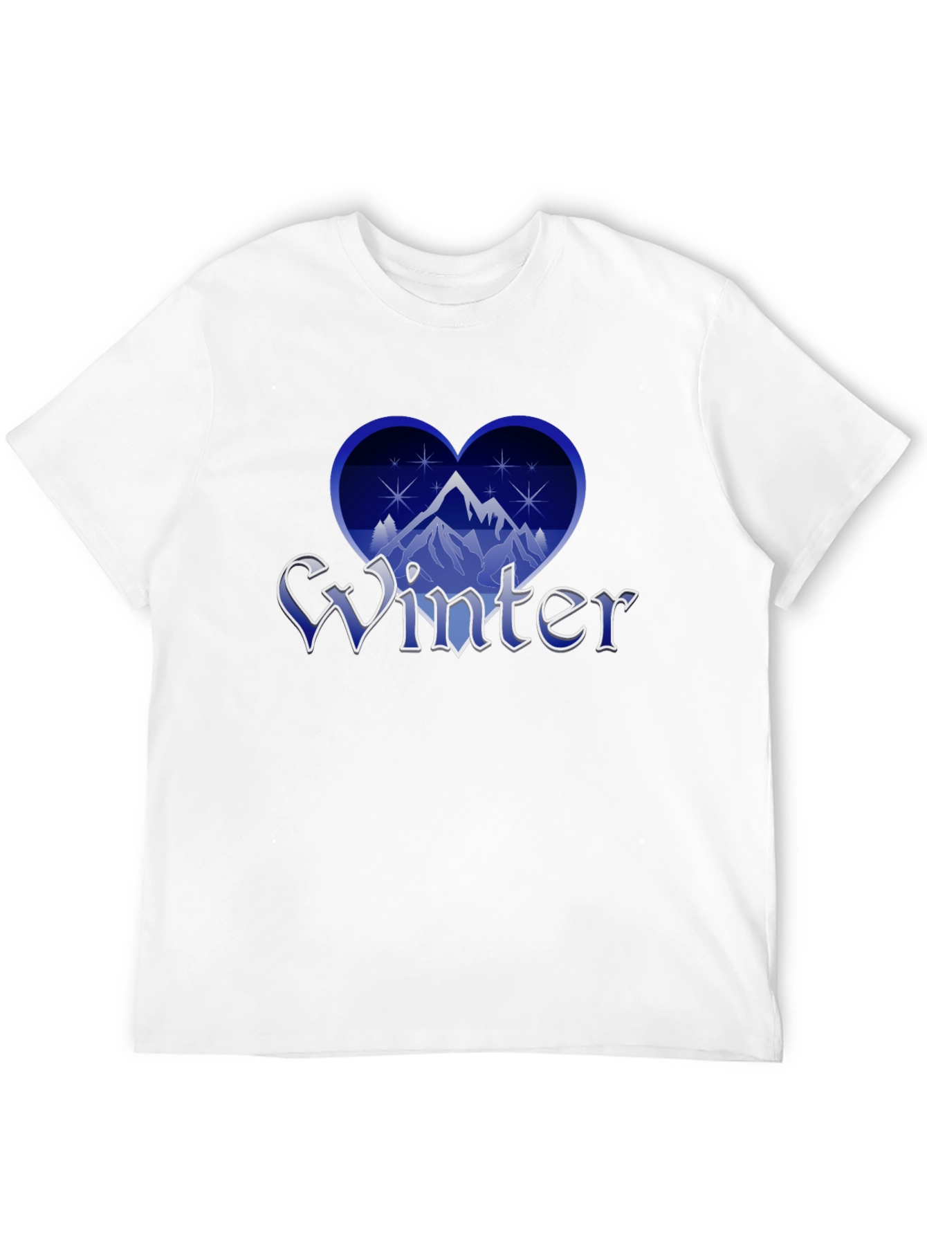 Winter Heart Mountain T-Shirt - Stylish Graphic Tee
