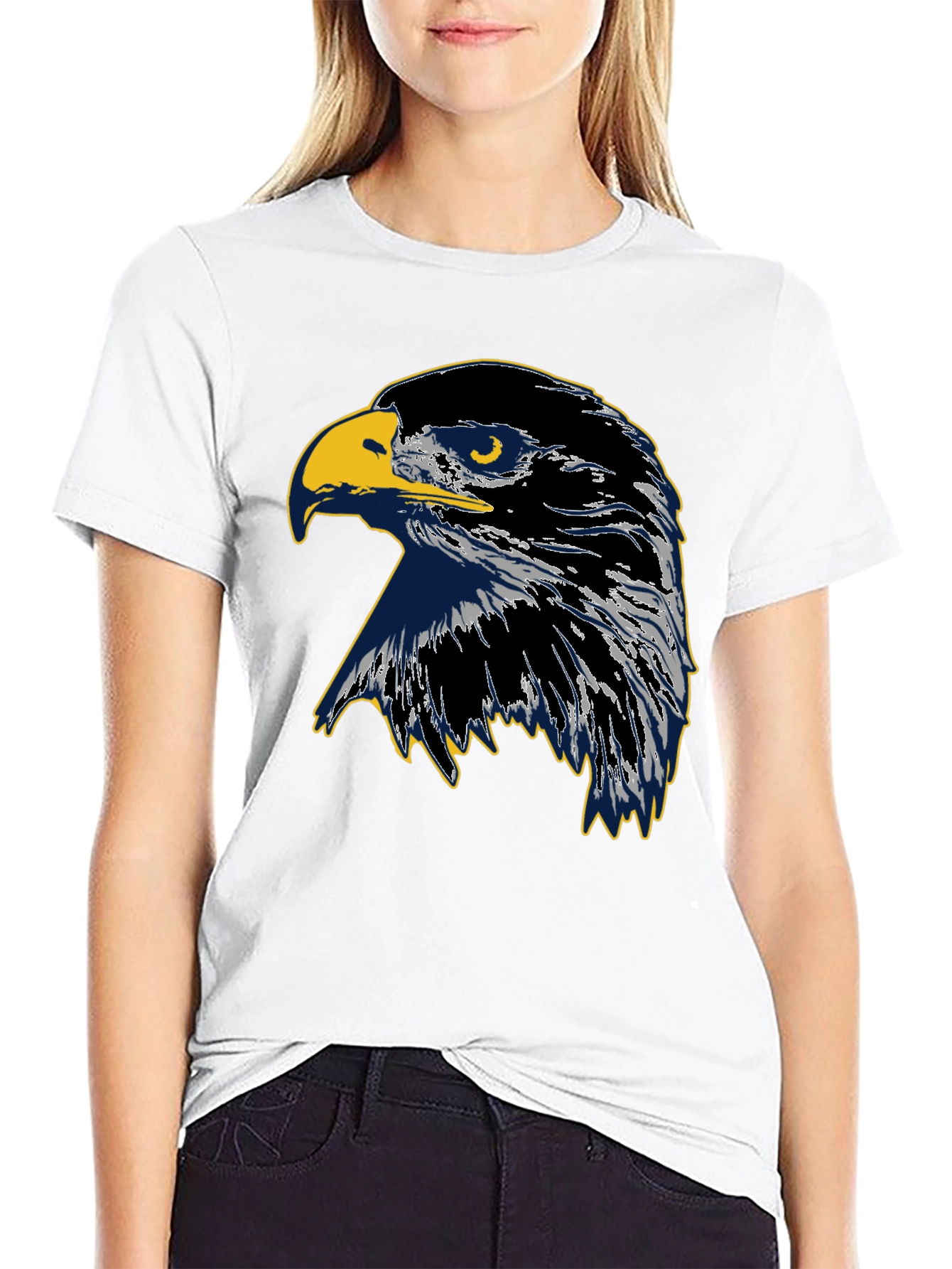 Eagle Graphic Black Cotton Tee