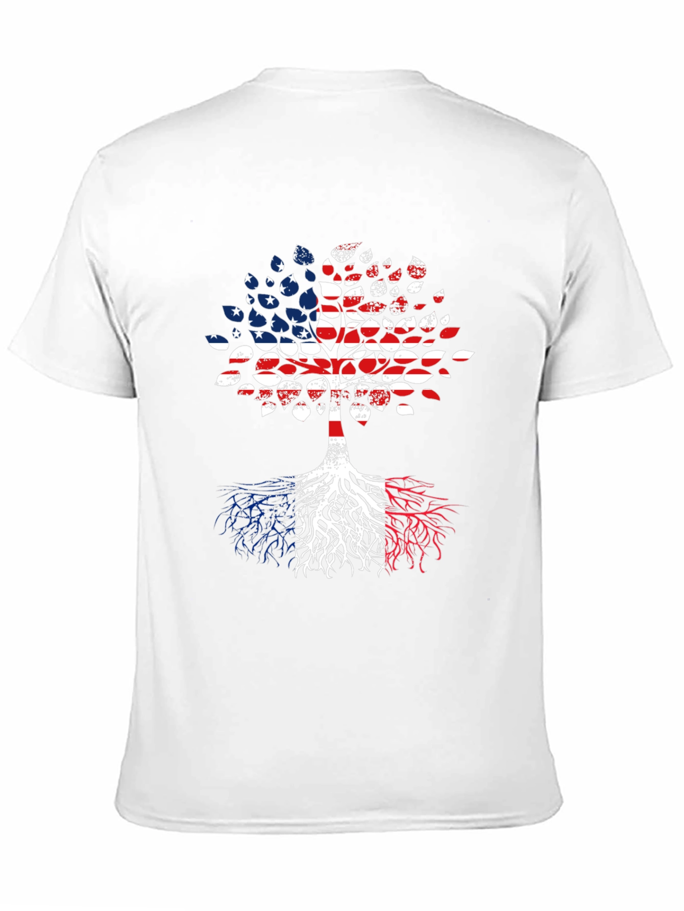 USA France Roots Tree T-Shirt