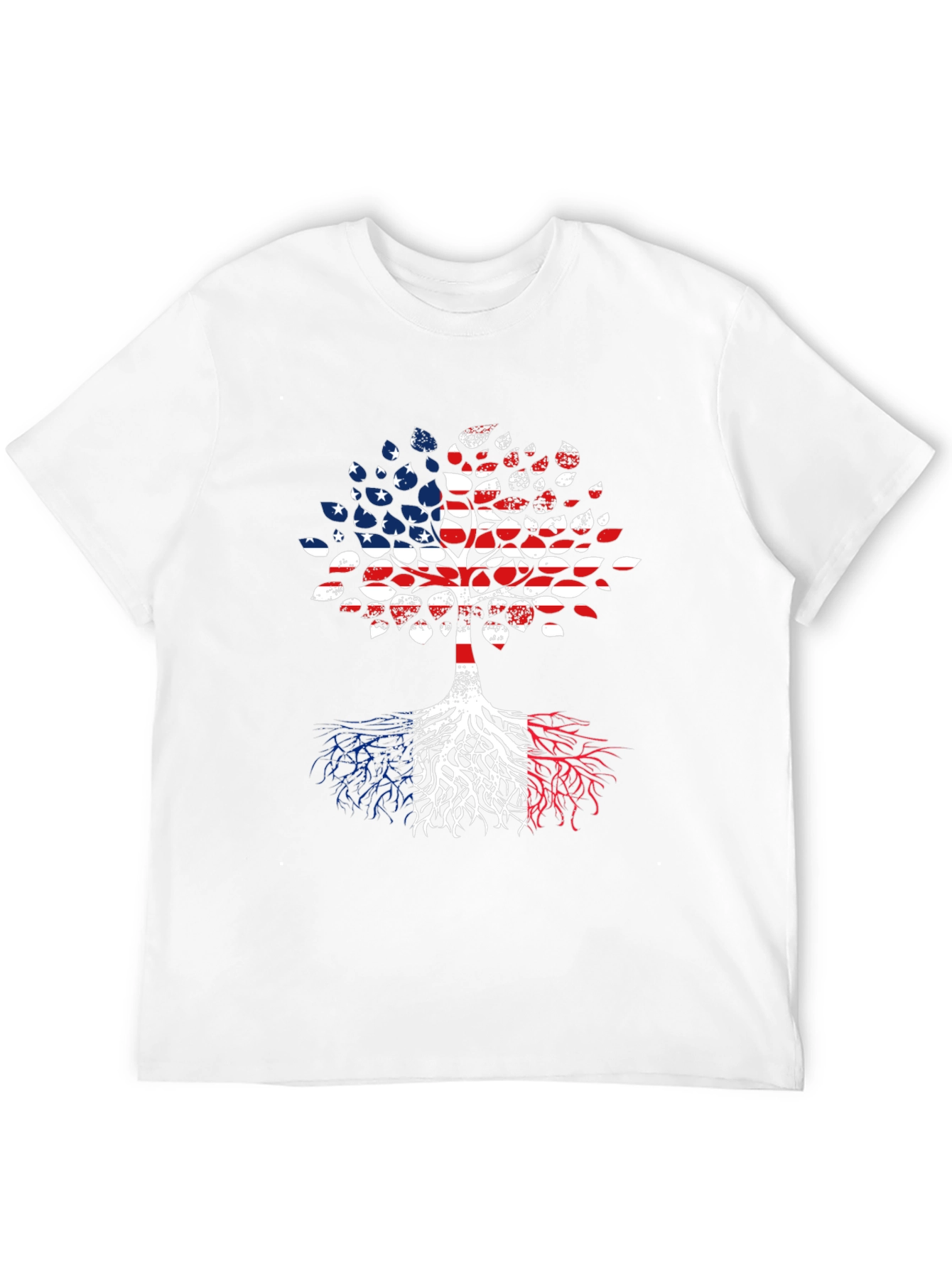 USA France Roots Tree T-Shirt