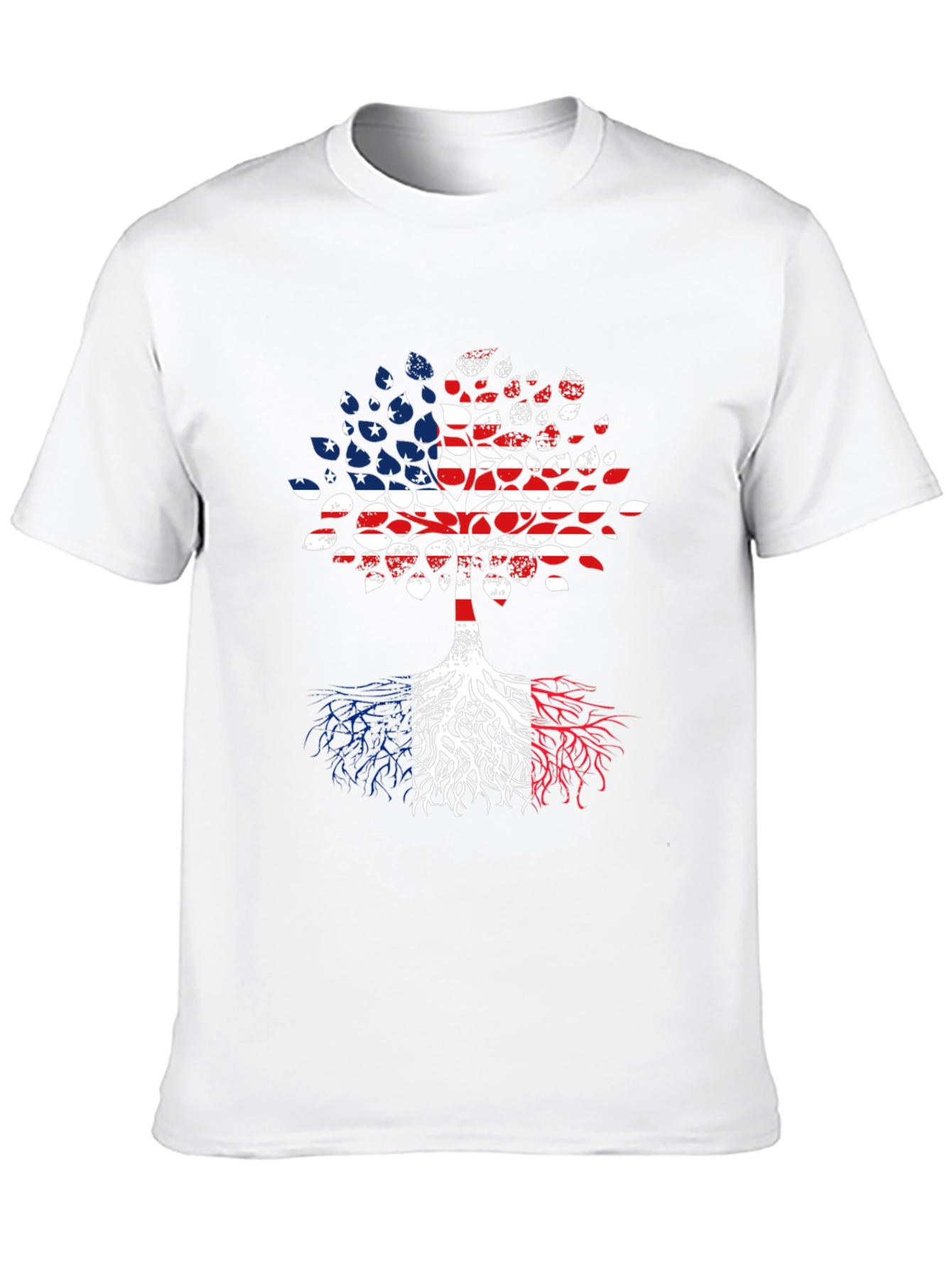 USA France Roots Tree T-Shirt