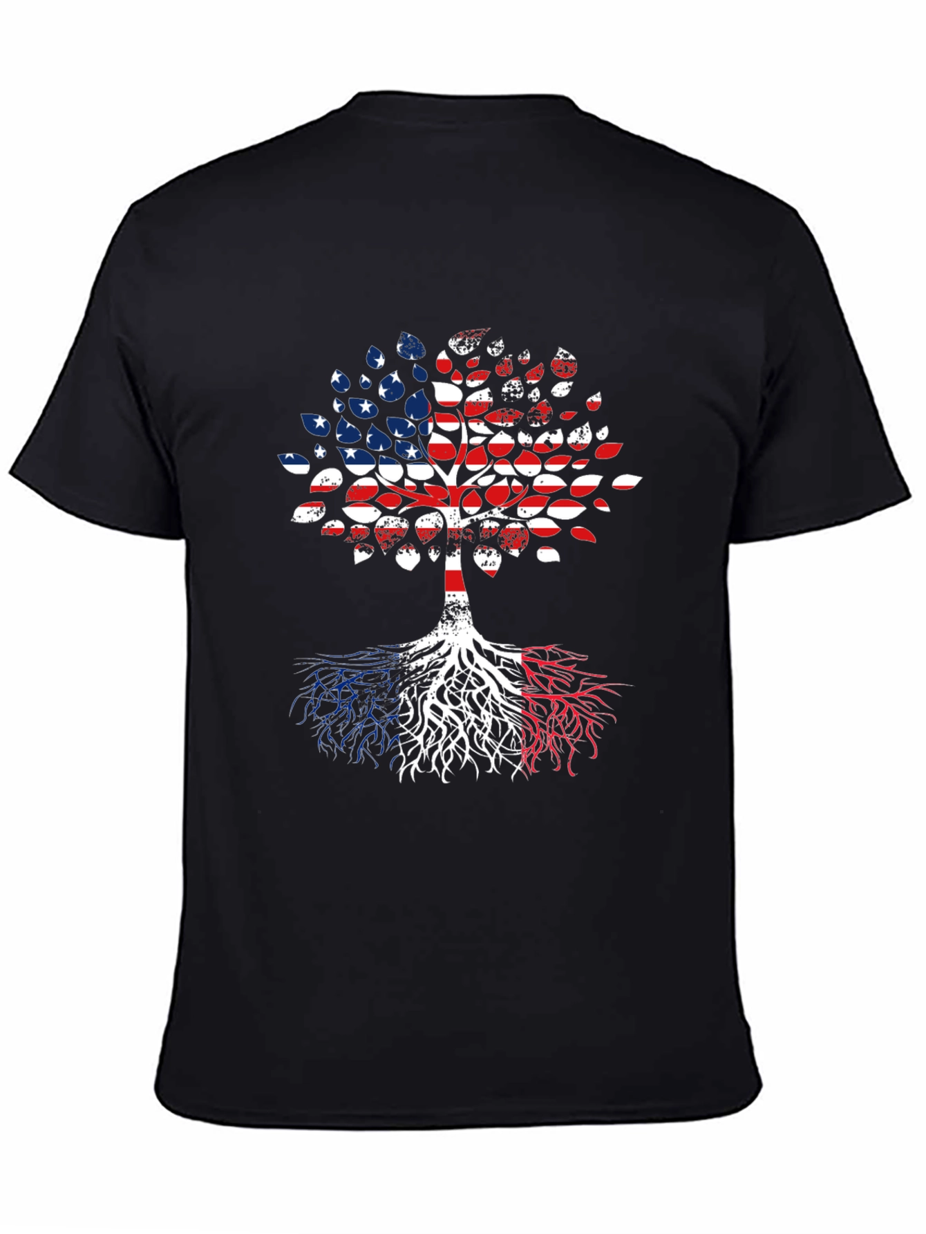 USA France Roots Tree T-Shirt