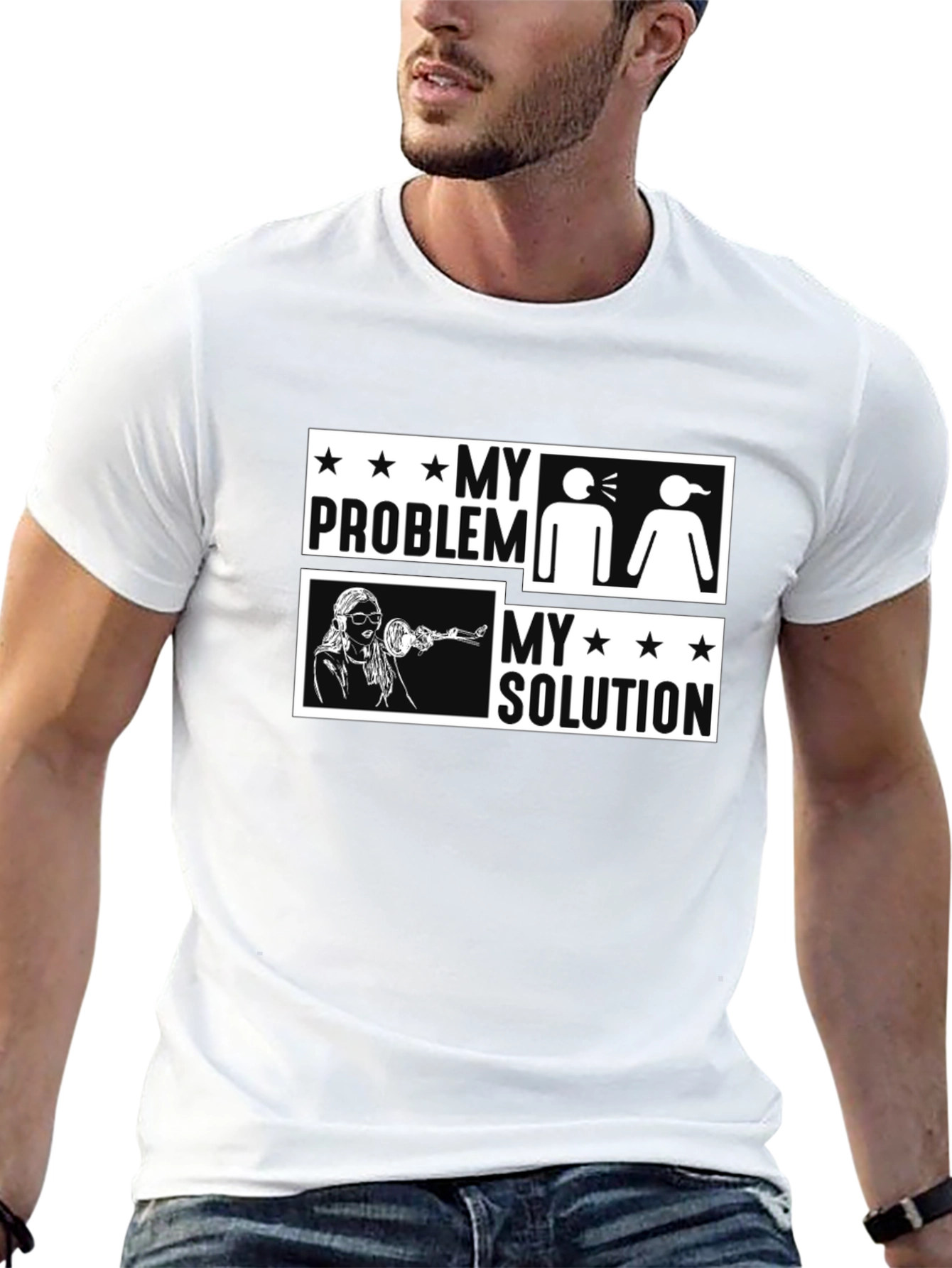 My Problem My Solution Funny Graphic Tee