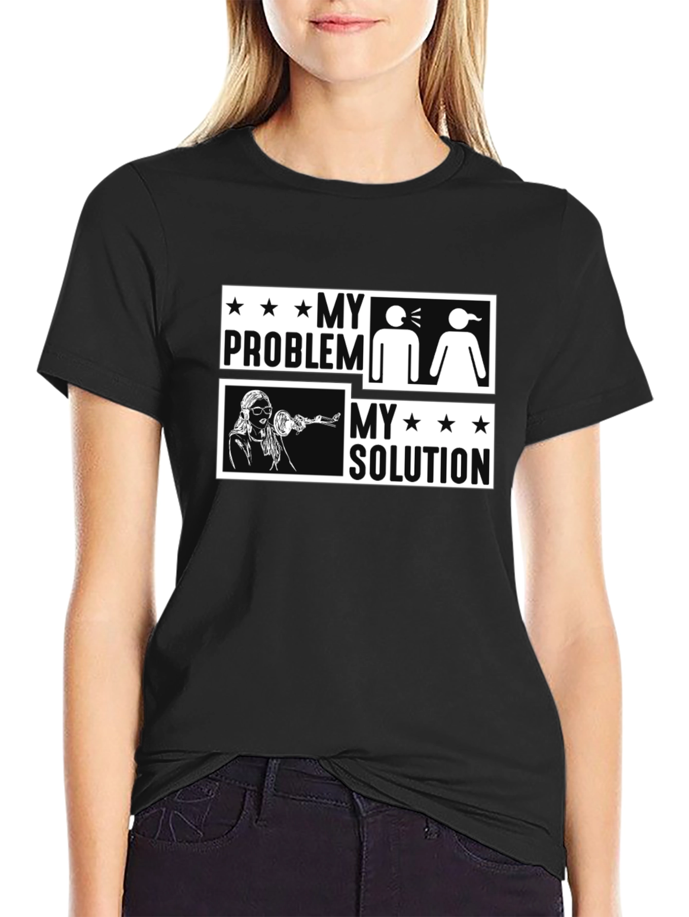 My Problem My Solution Funny Graphic Tee