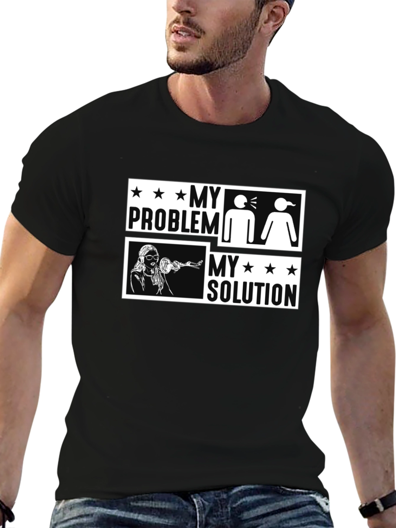 My Problem My Solution Funny Graphic Tee