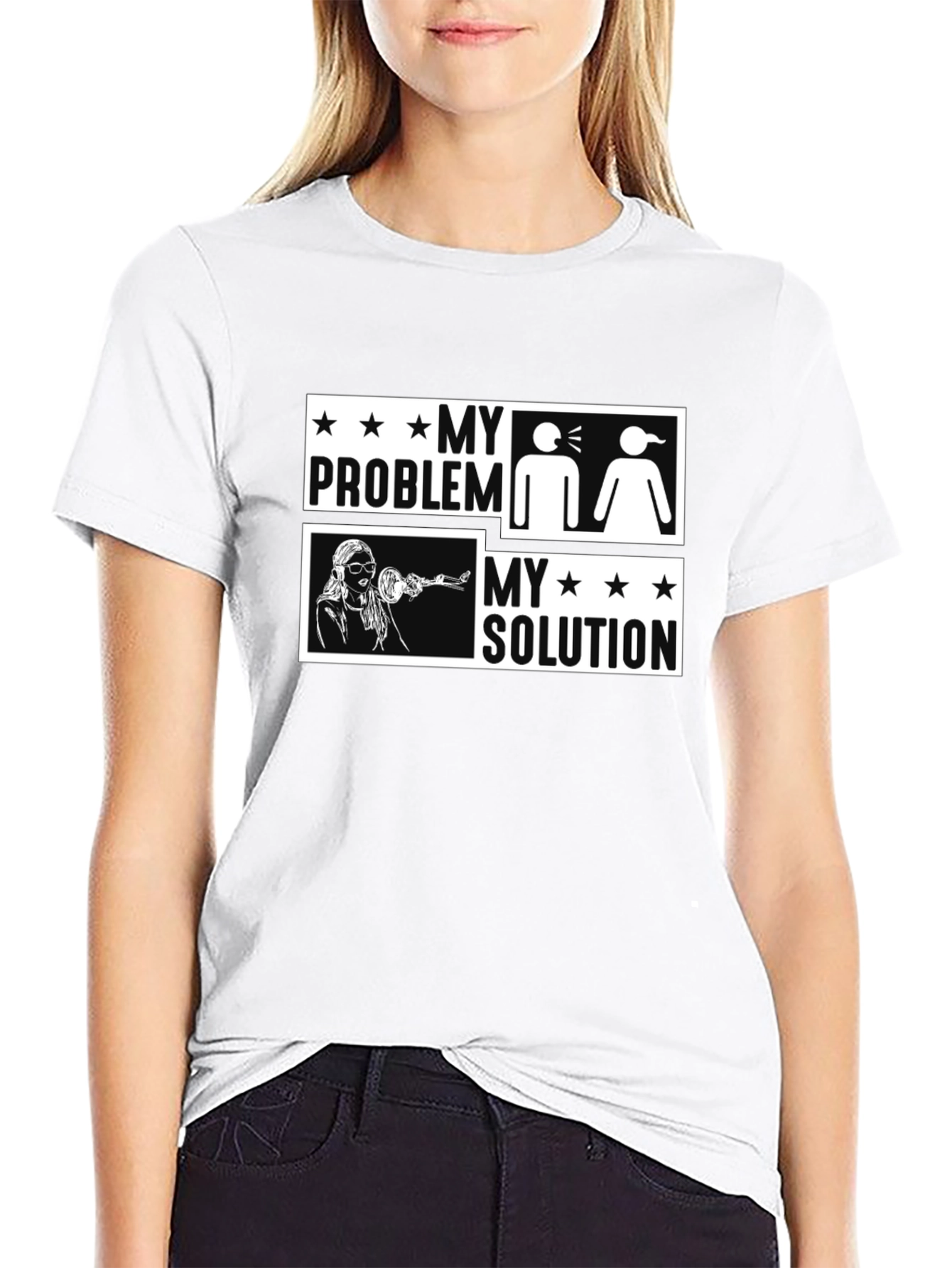 My Problem My Solution Funny Graphic Tee
