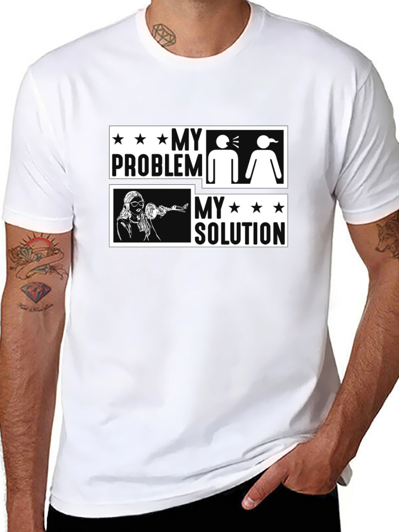 My Problem My Solution Funny Graphic Tee
