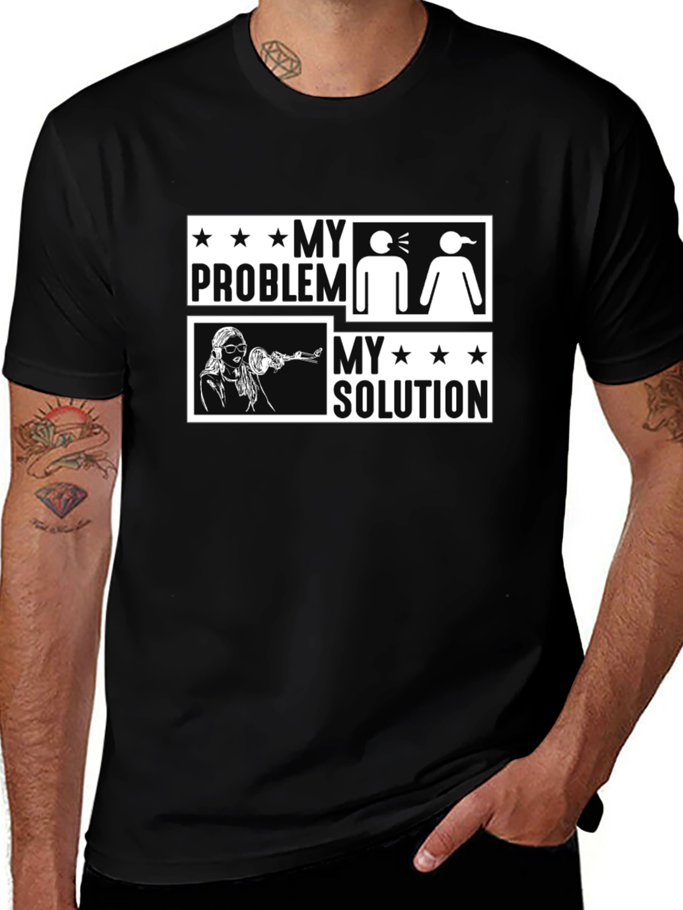 My Problem My Solution Funny Graphic Tee
