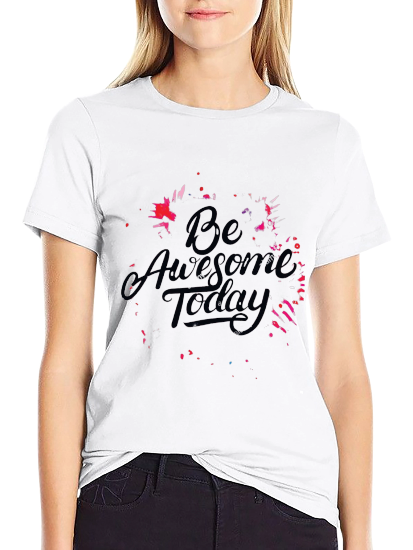 Be Awesome Today Black T-Shirt - Motivational Graphic Tee