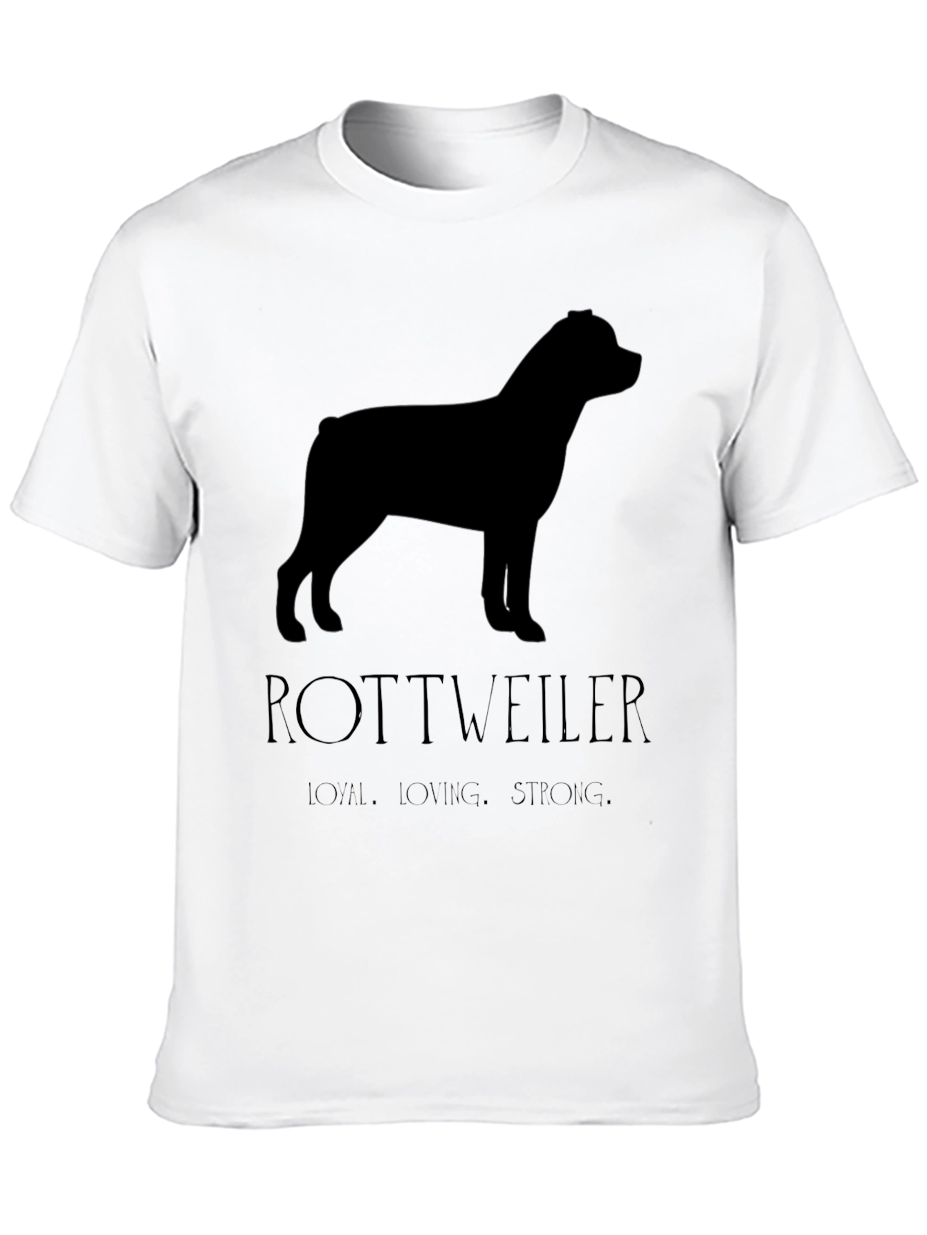 Rottweiler Dog Silhouette Graphic T-Shirt
