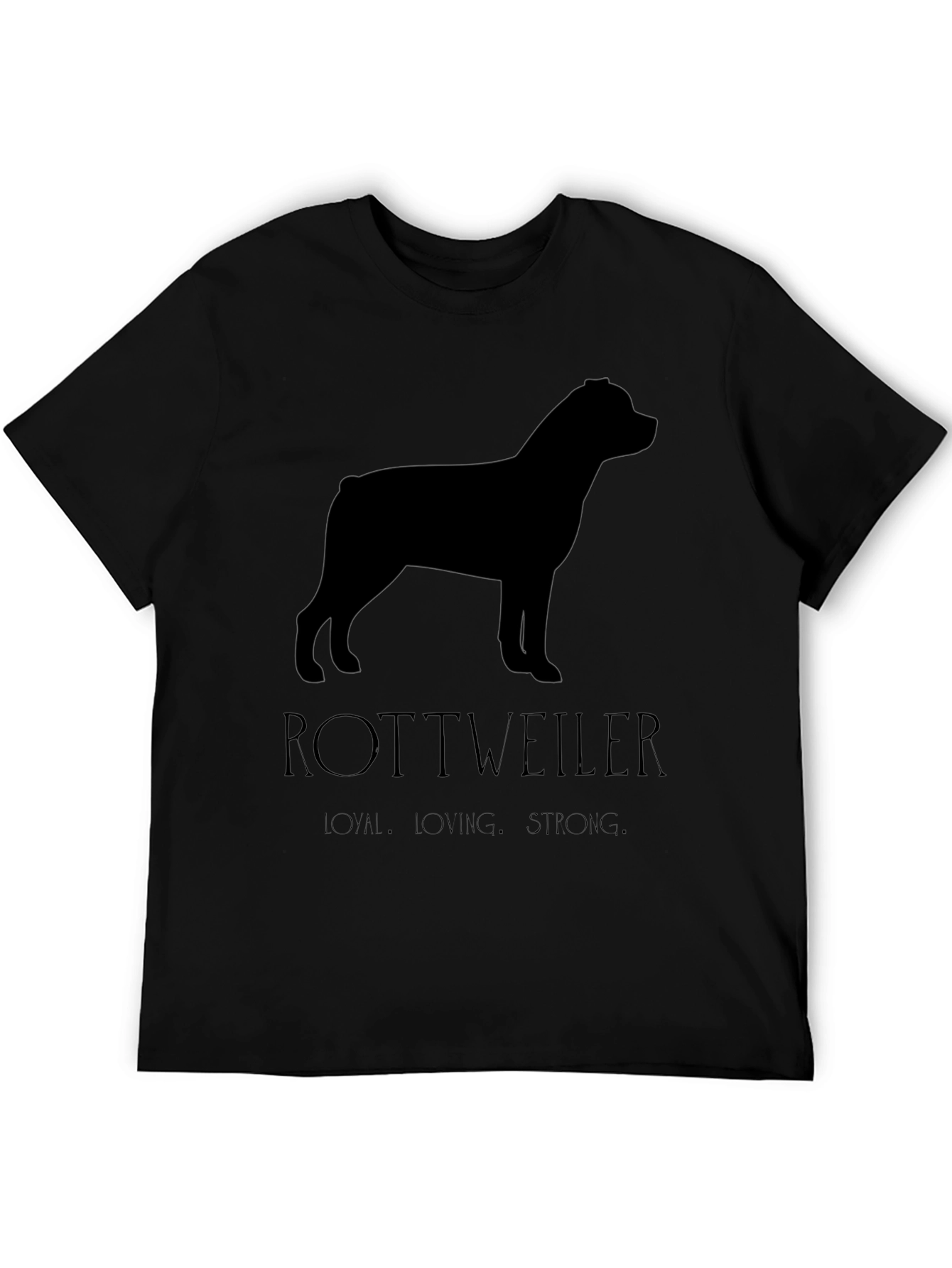 Rottweiler Dog Silhouette Graphic T-Shirt