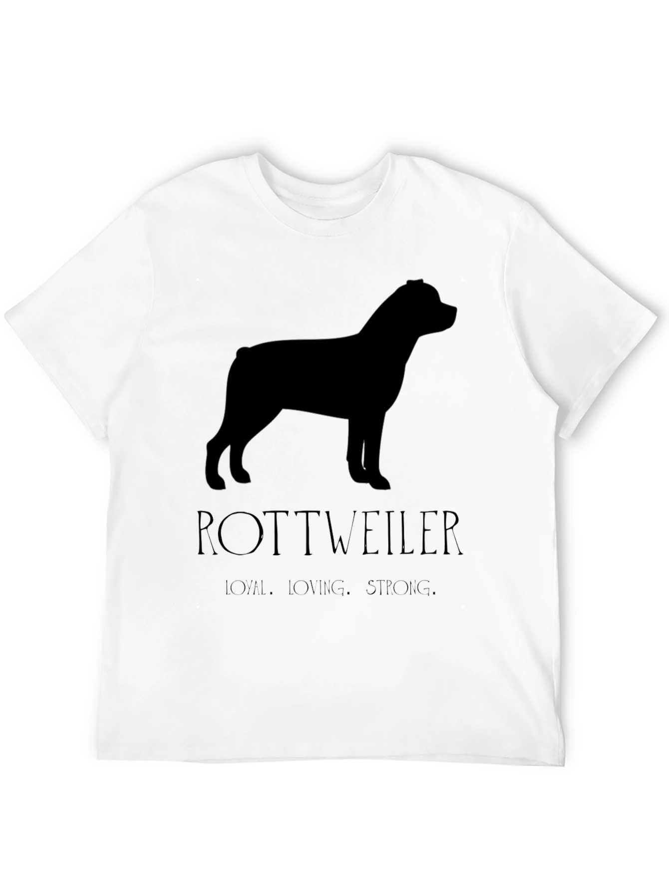 Rottweiler Dog Silhouette Graphic T-Shirt