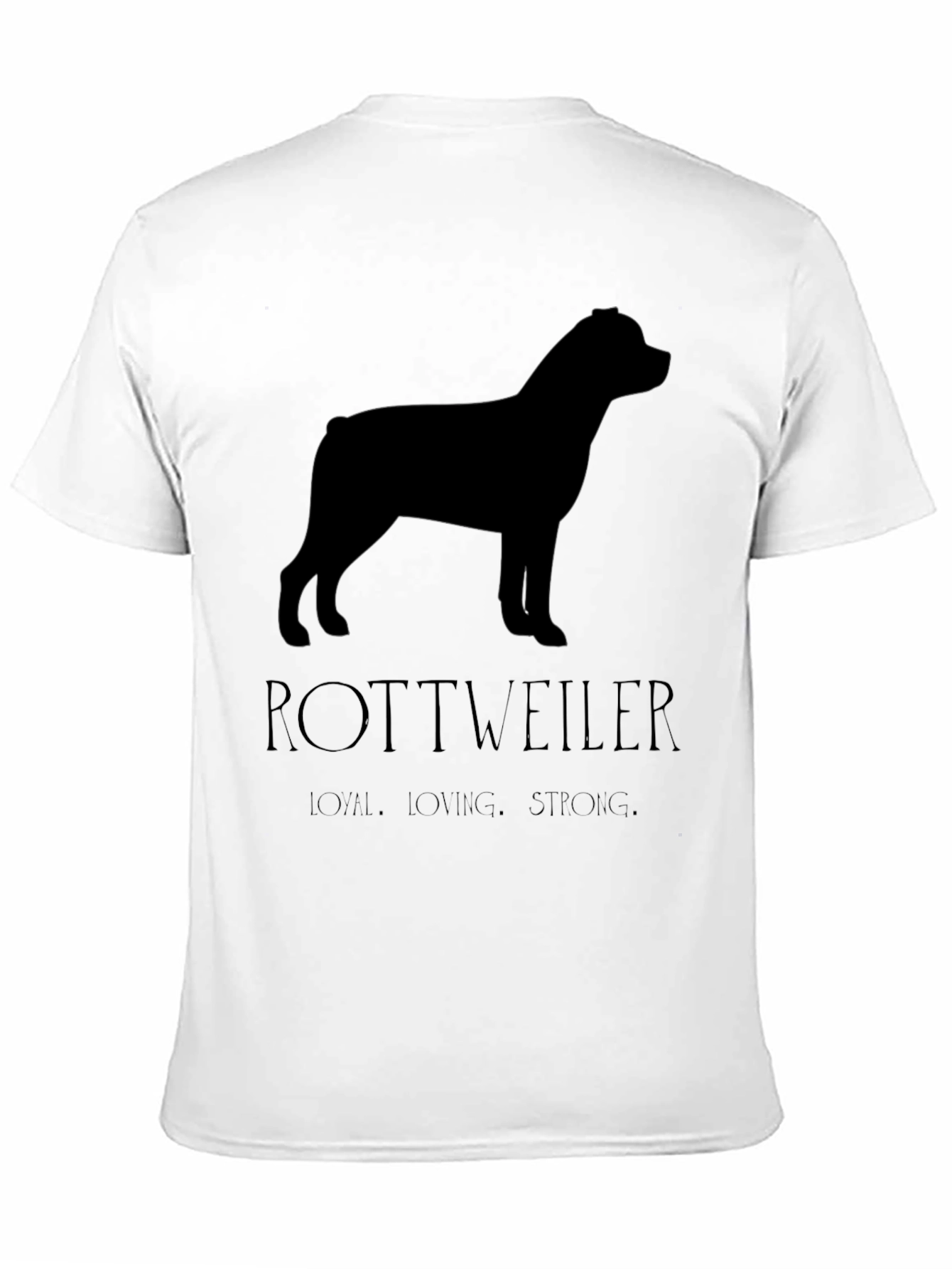 Rottweiler Dog Silhouette Graphic T-Shirt