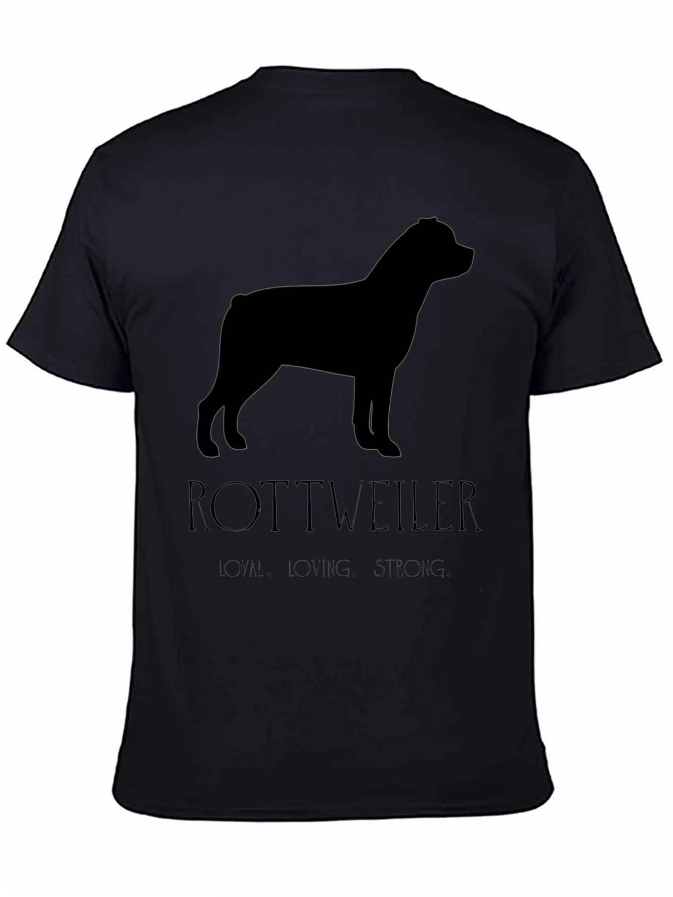 Rottweiler Dog Silhouette Graphic T-Shirt