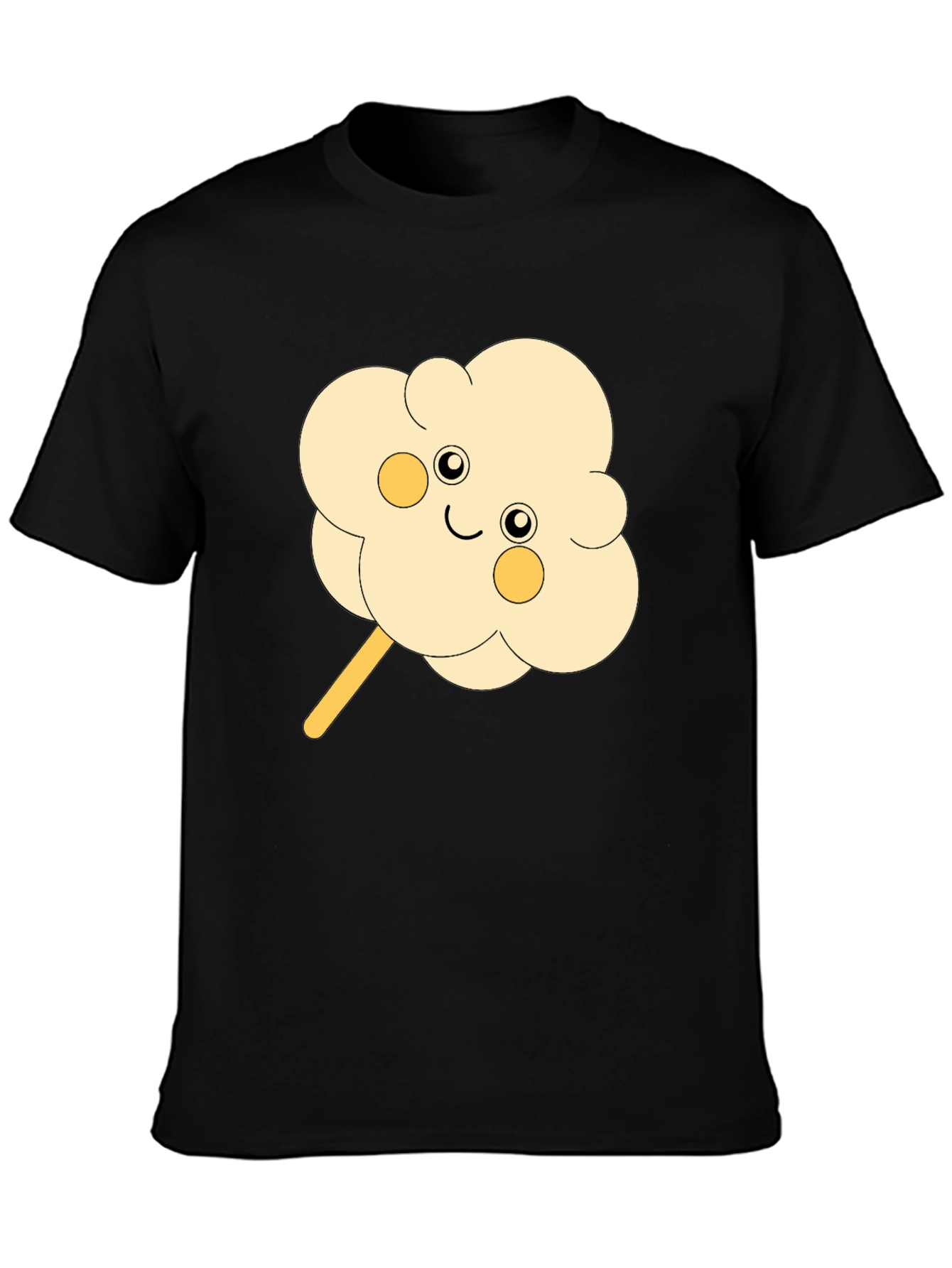 Cute Cotton Candy Graphic Tee - Black