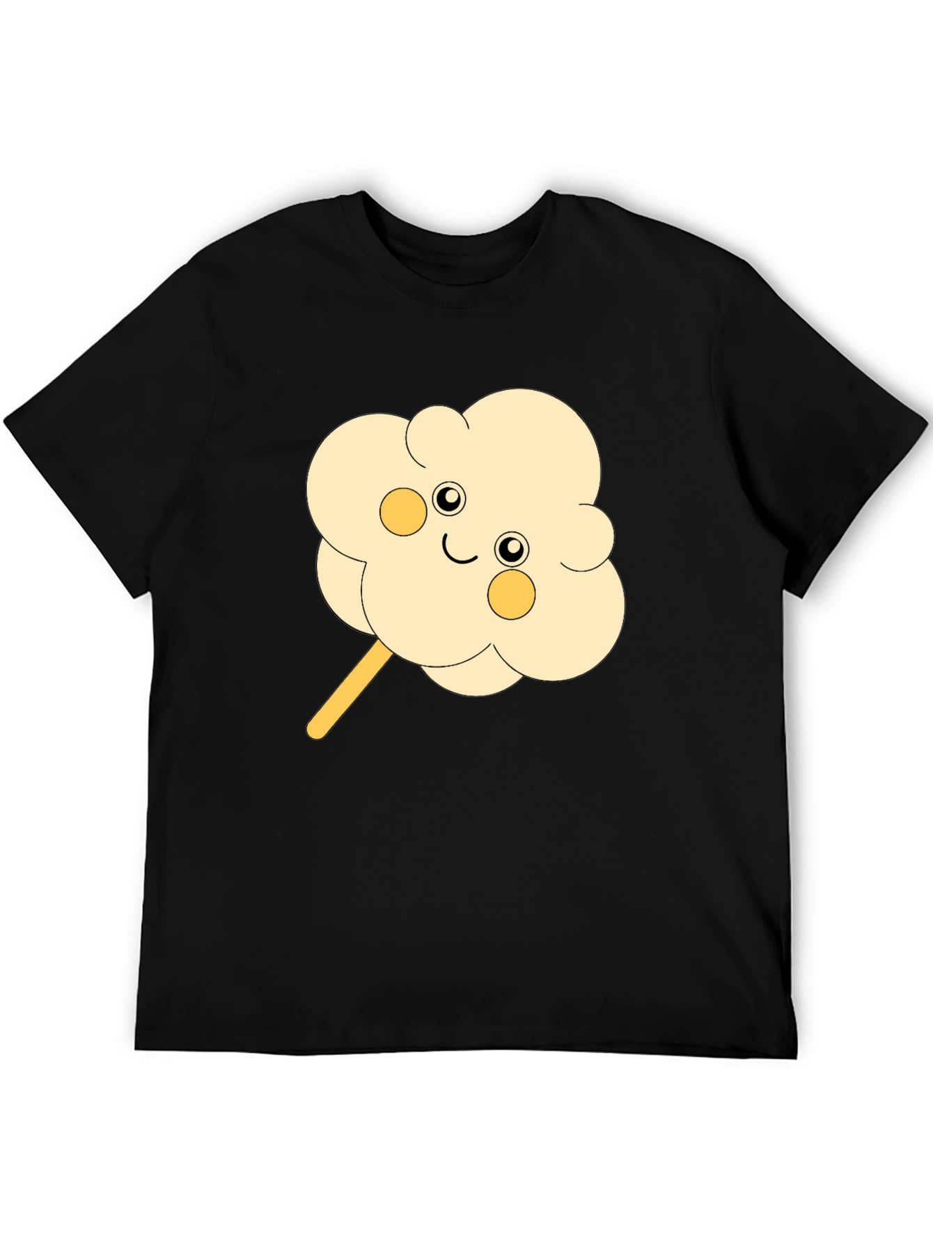 Cute Cotton Candy Graphic Tee - Black