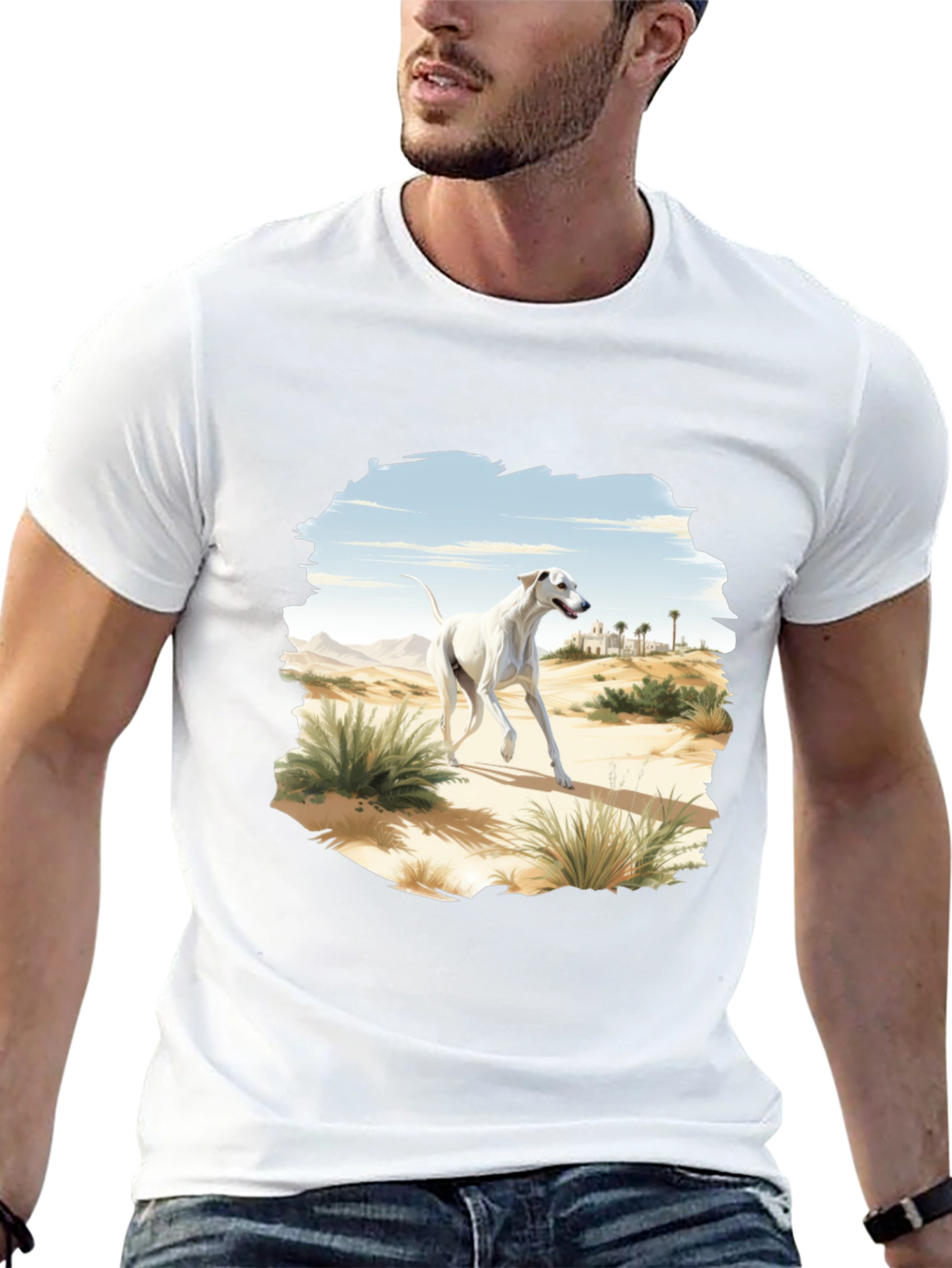 Desert Dog Graphic Tee - Stylish Black T-Shirt