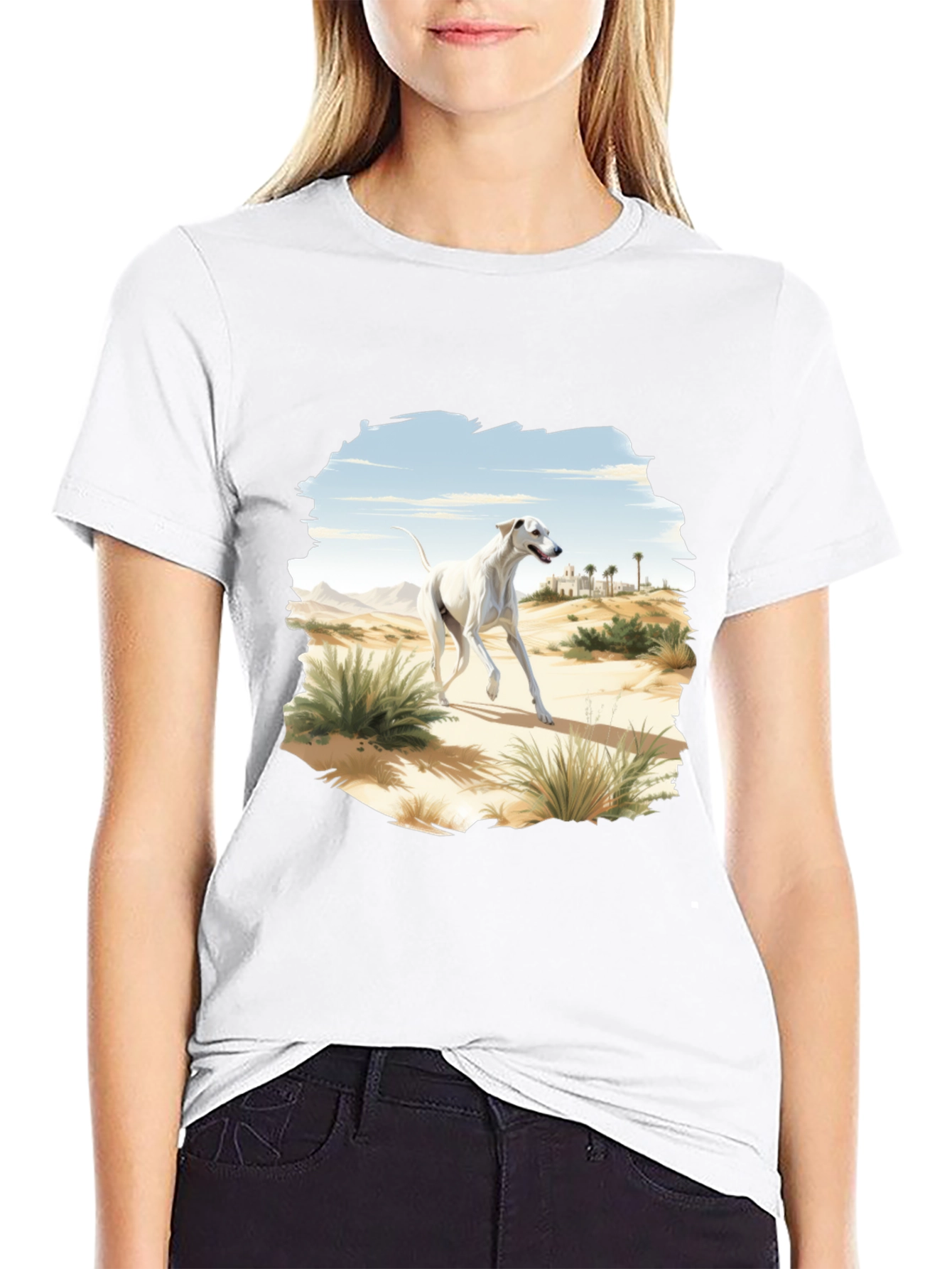 Desert Dog Graphic Tee - Stylish Black T-Shirt