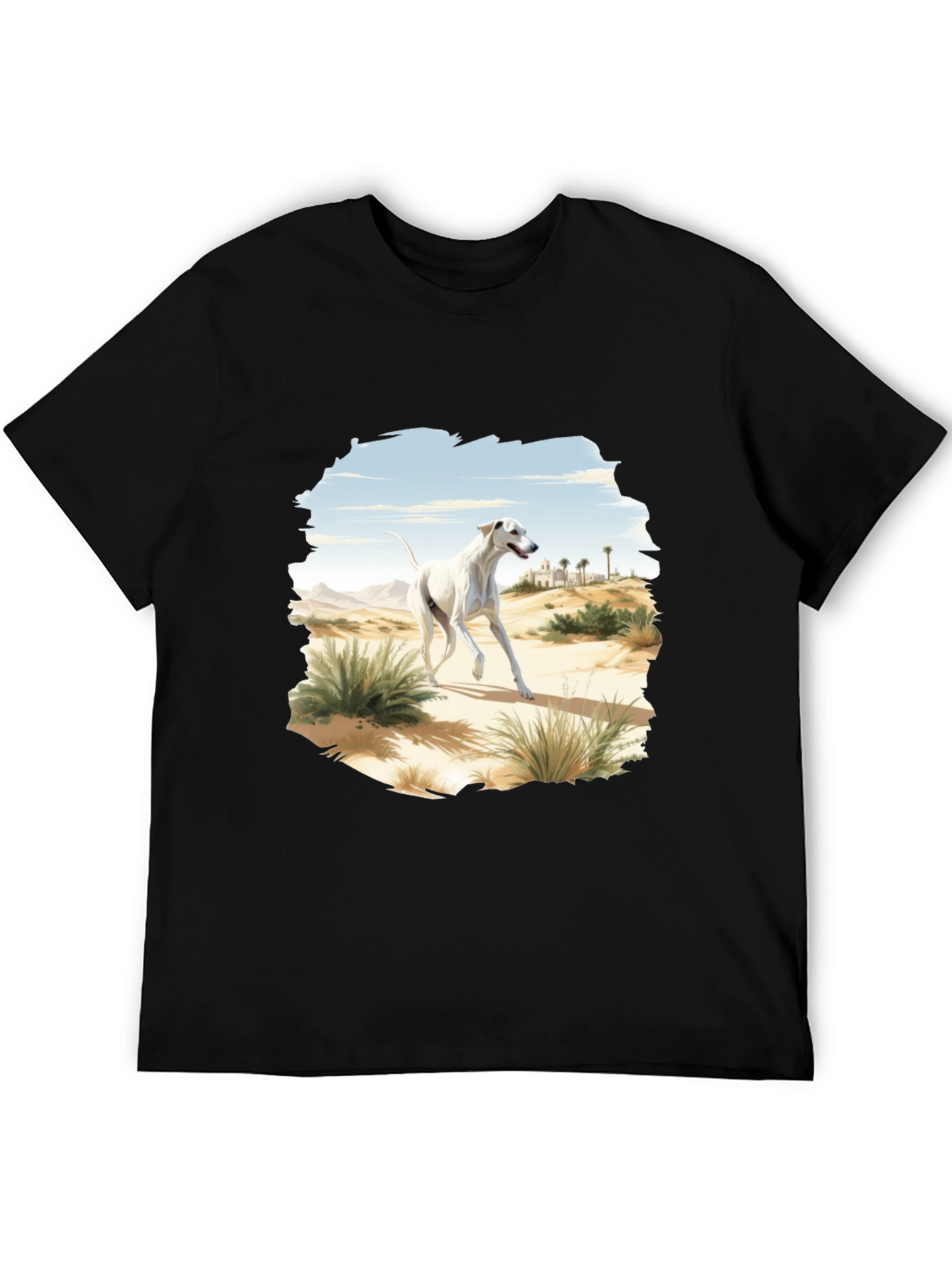 Desert Dog Graphic Tee - Stylish Black T-Shirt