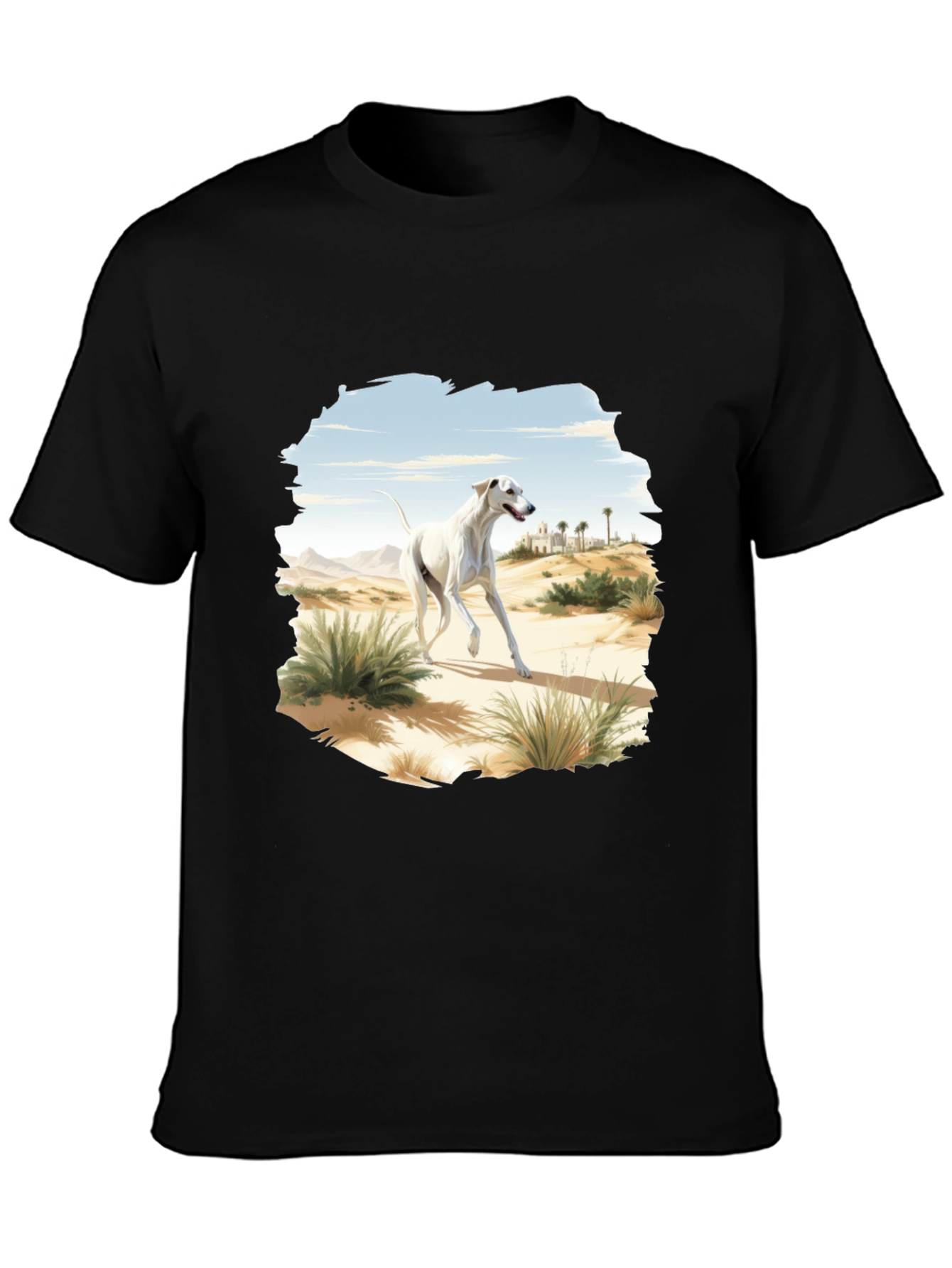 Desert Dog Graphic Tee - Stylish Black T-Shirt
