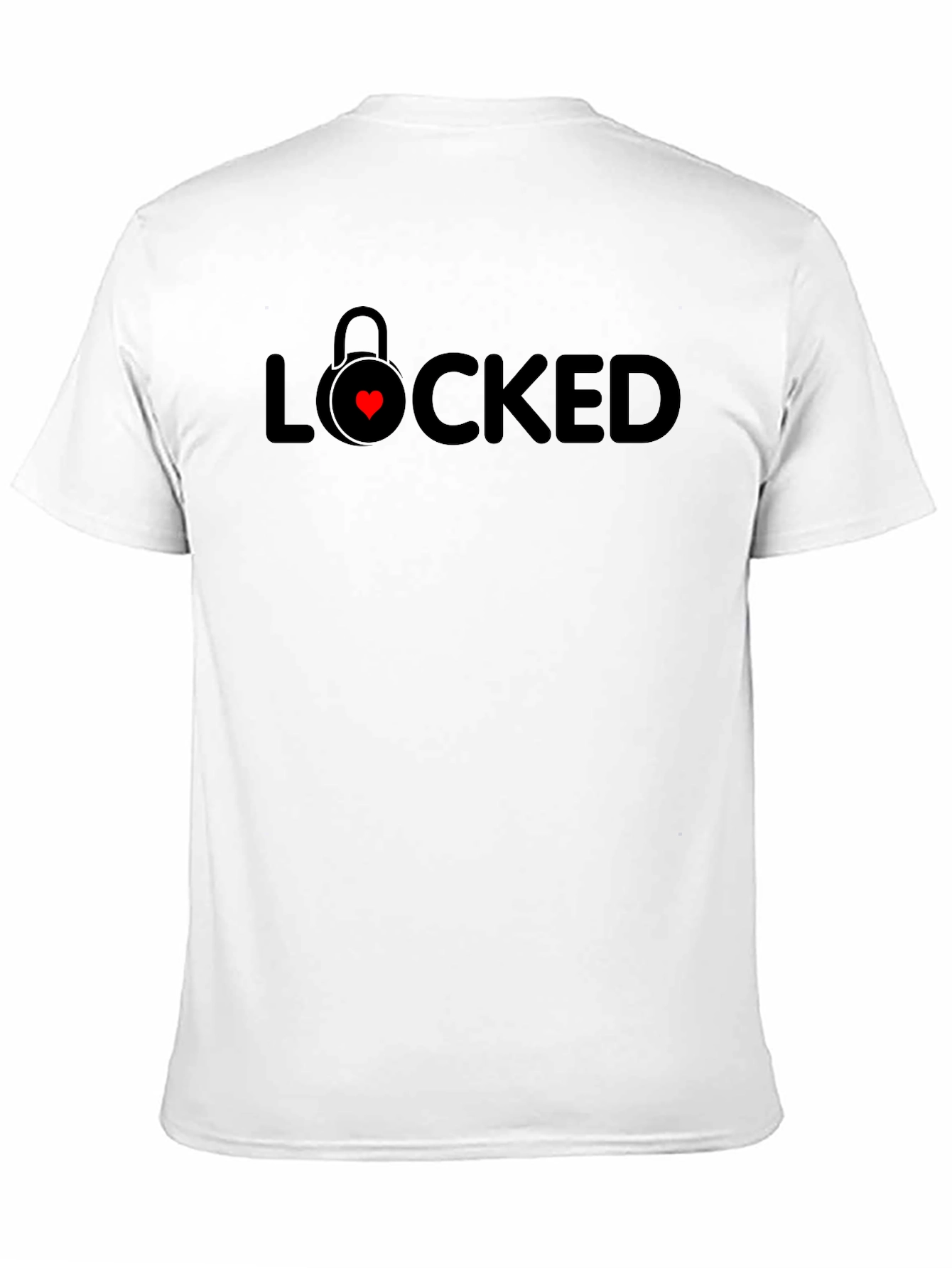 Locked Heart Graphic Tee - Trendy Black T-Shirt