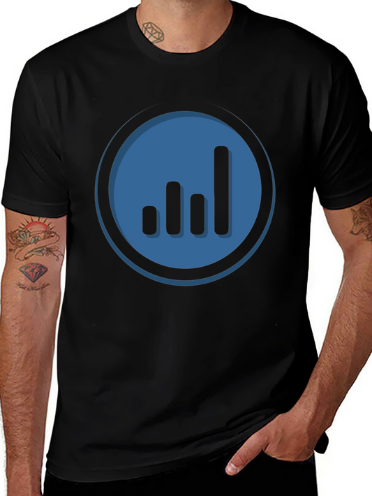 Signal Strength Graphic Tee - Black Cotton T-Shirt