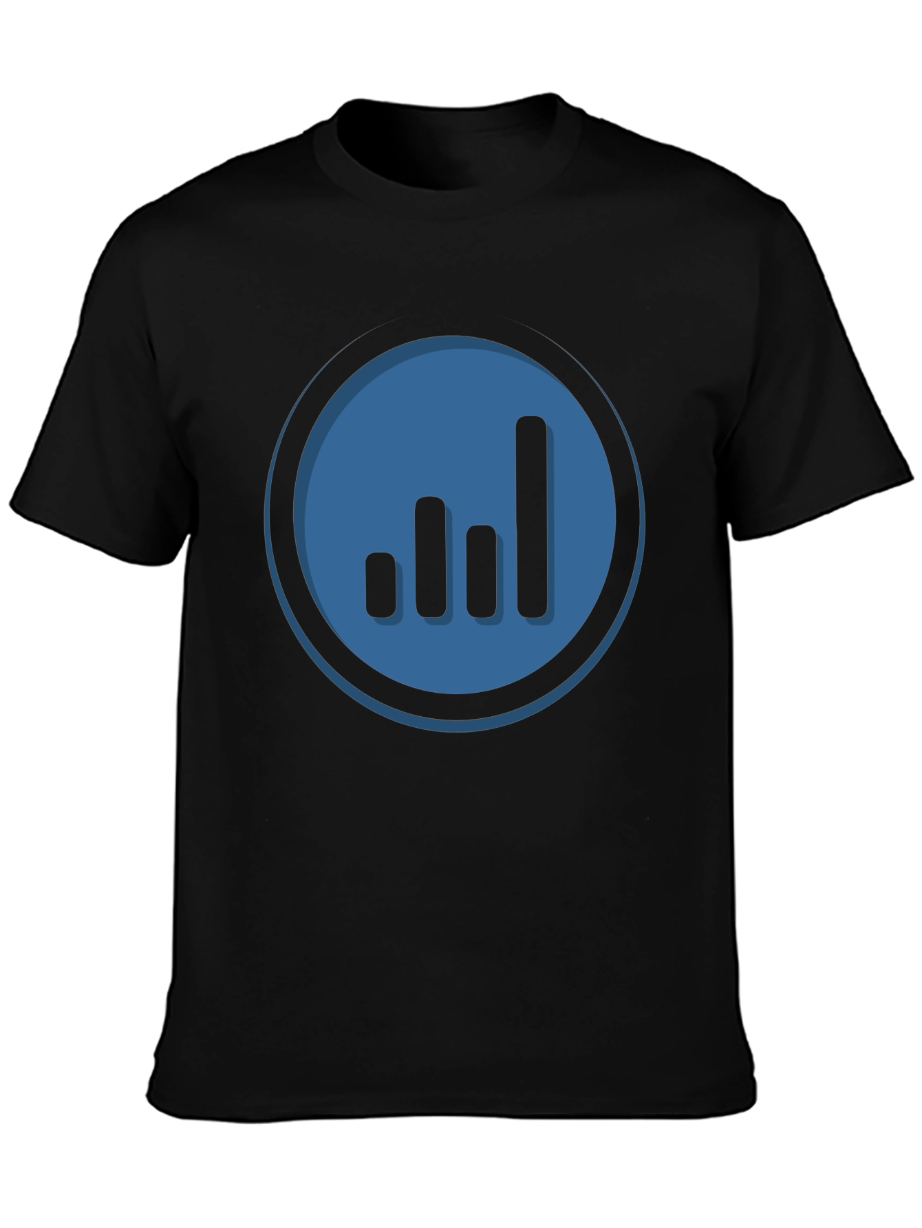 Signal Strength Graphic Tee - Black Cotton T-Shirt