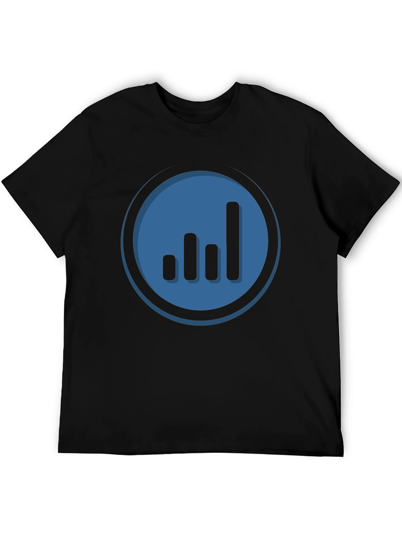 Signal Strength Graphic Tee - Black Cotton T-Shirt