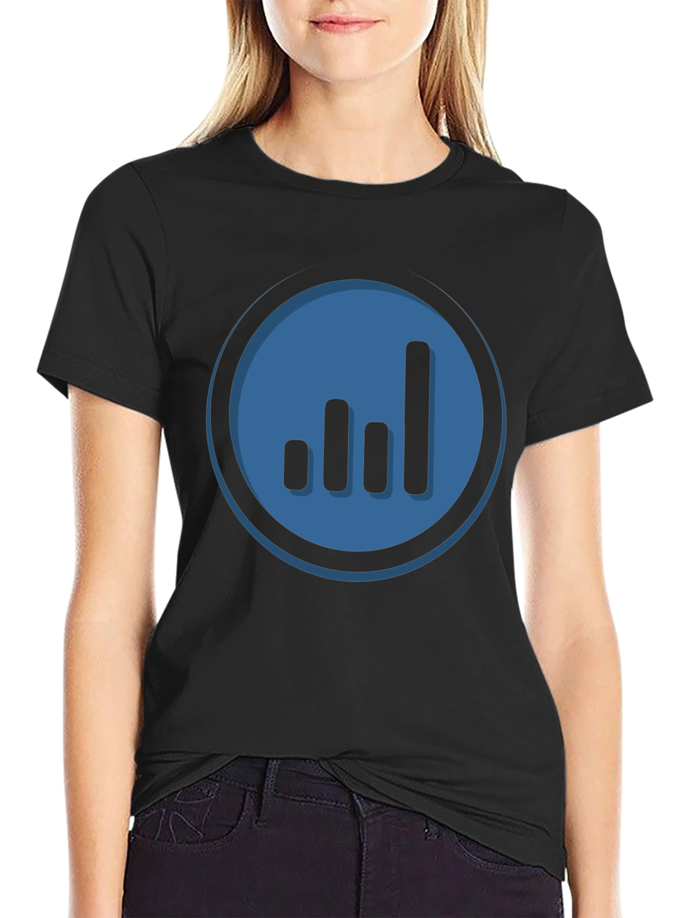 Signal Strength Graphic Tee - Black Cotton T-Shirt