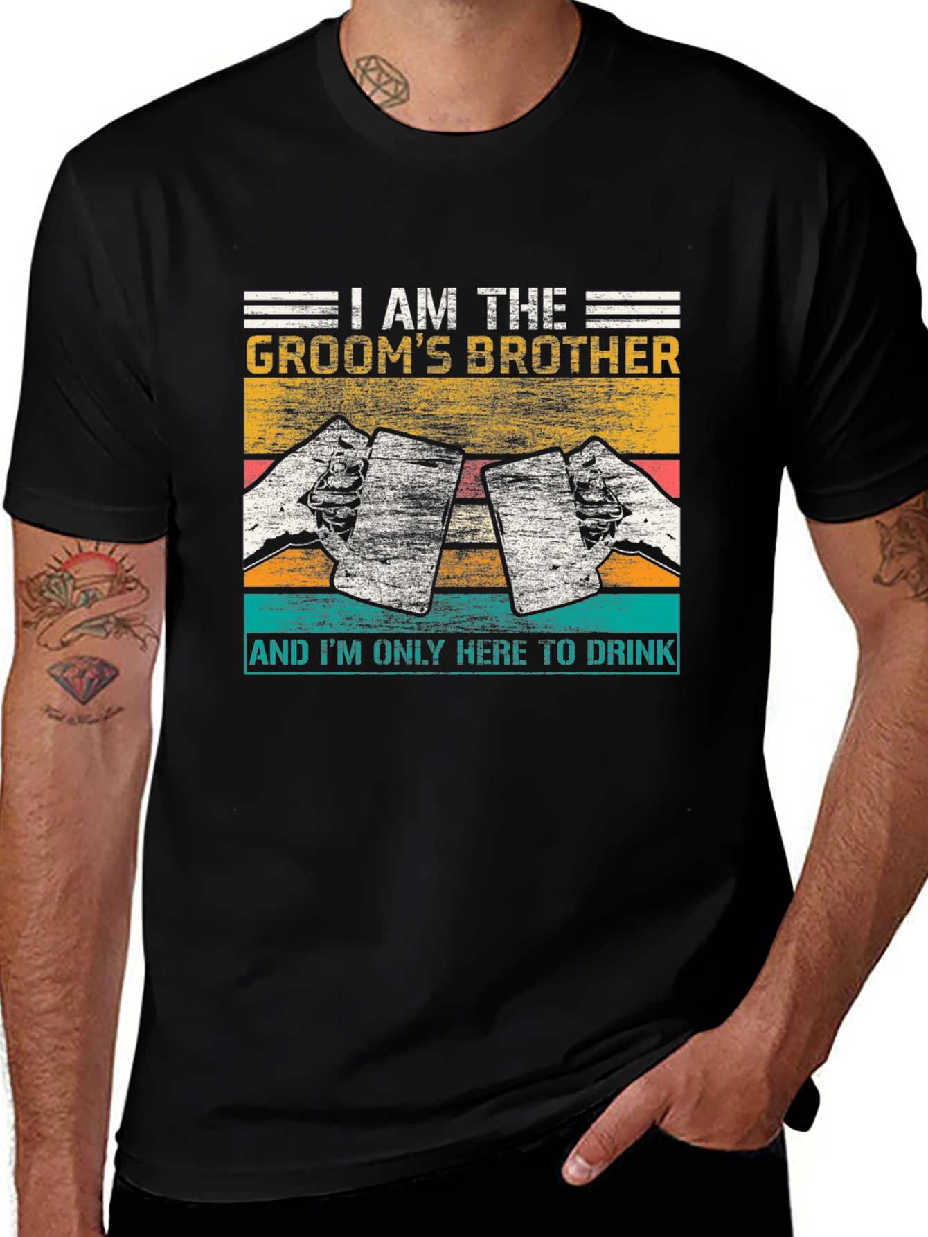 Grooms Brother Beer T-Shirt - Wedding Party Apparel