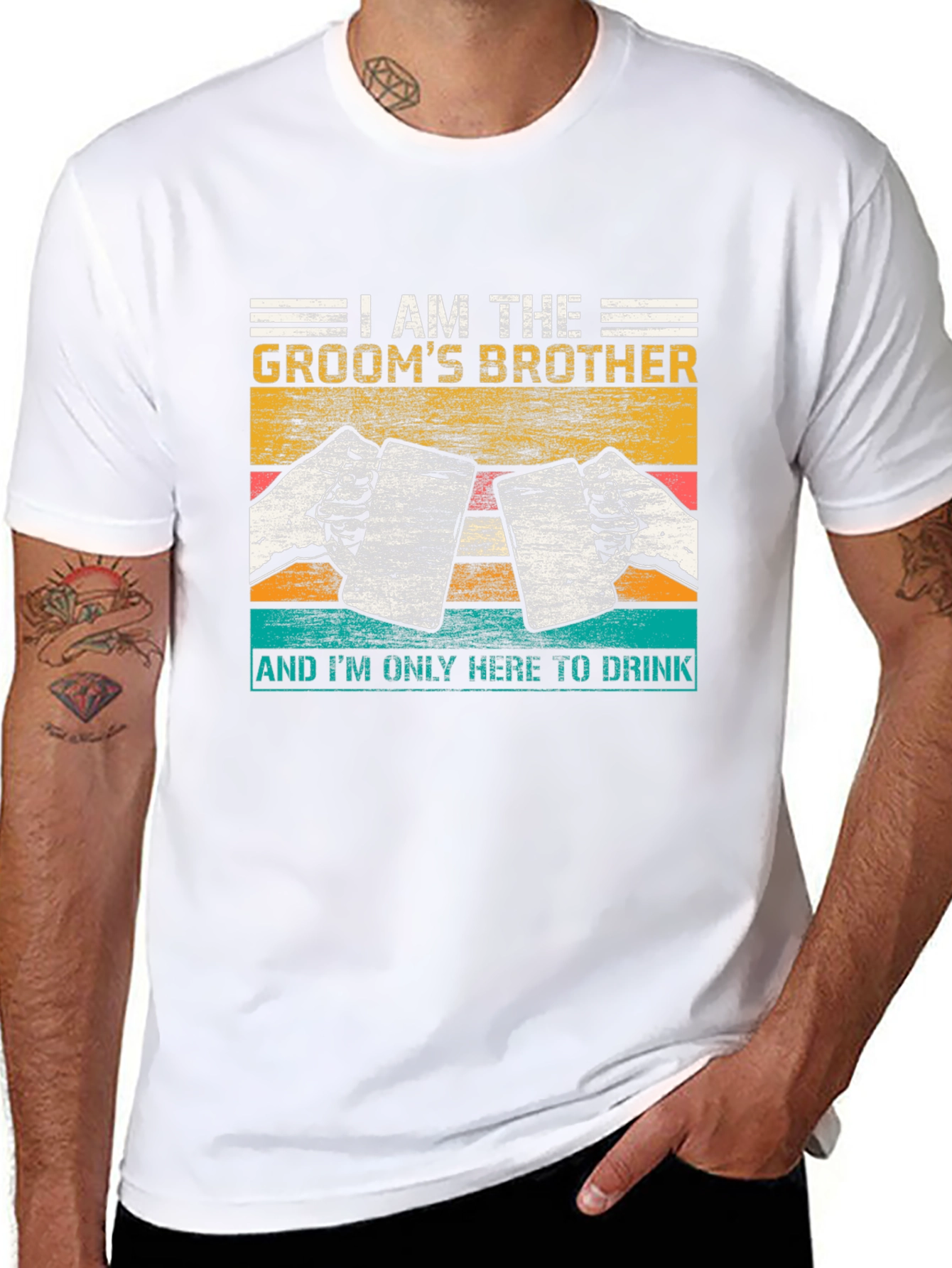 Grooms Brother Beer T-Shirt - Wedding Party Apparel
