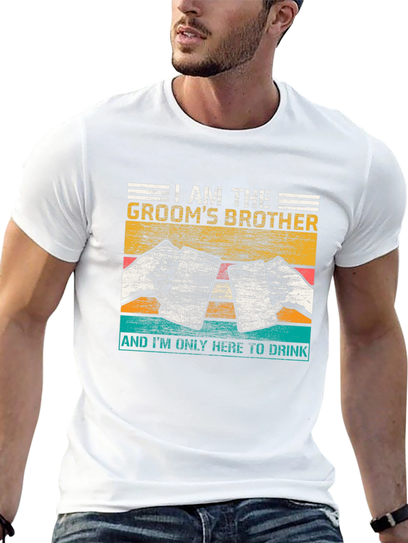 Grooms Brother Beer T-Shirt - Wedding Party Apparel