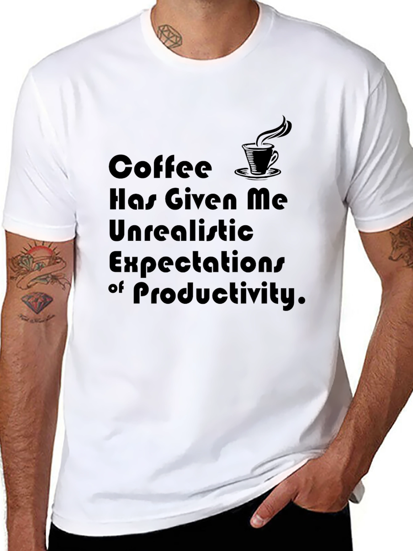 Coffee Expectations T-Shirt - Funny Graphic Tee
