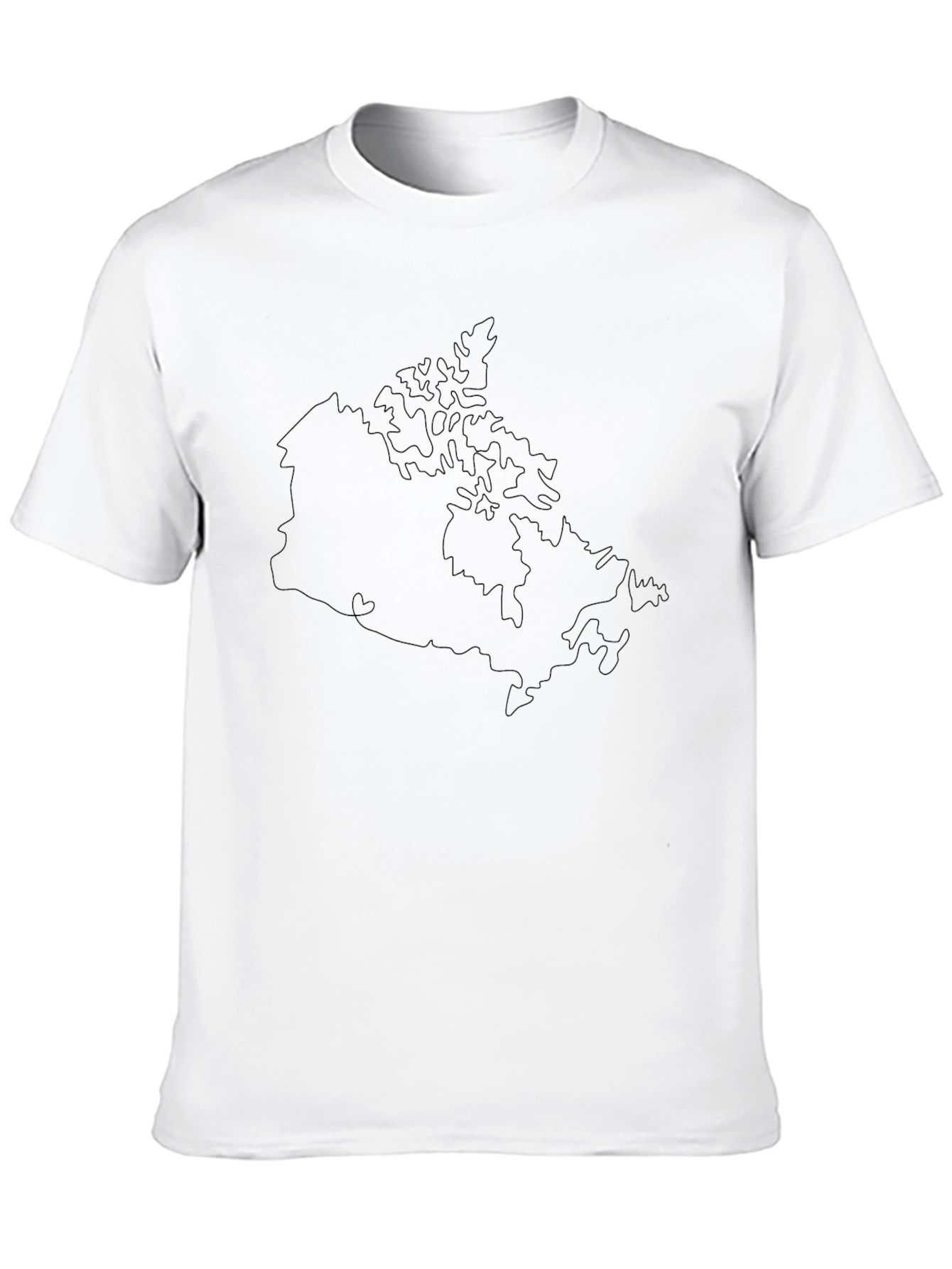 Canada Outline Black T-Shirt