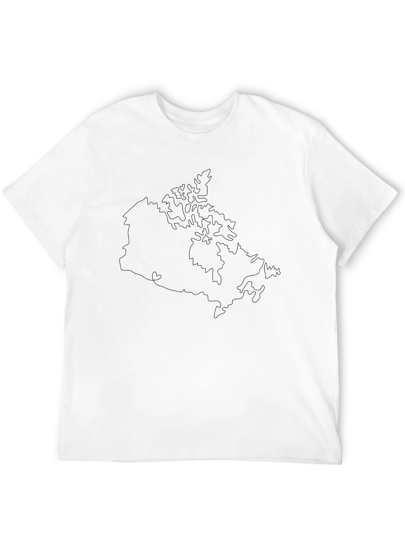 Canada Outline Black T-Shirt