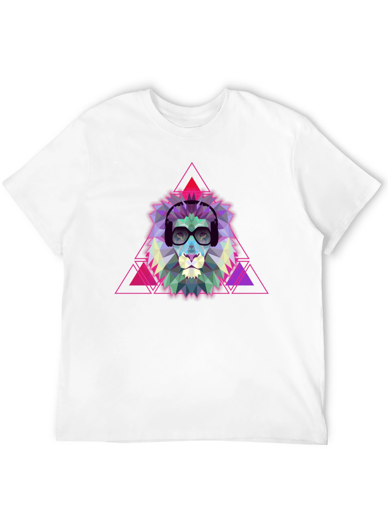Geometric Lion Graphic Tee - Cool & Trendy!