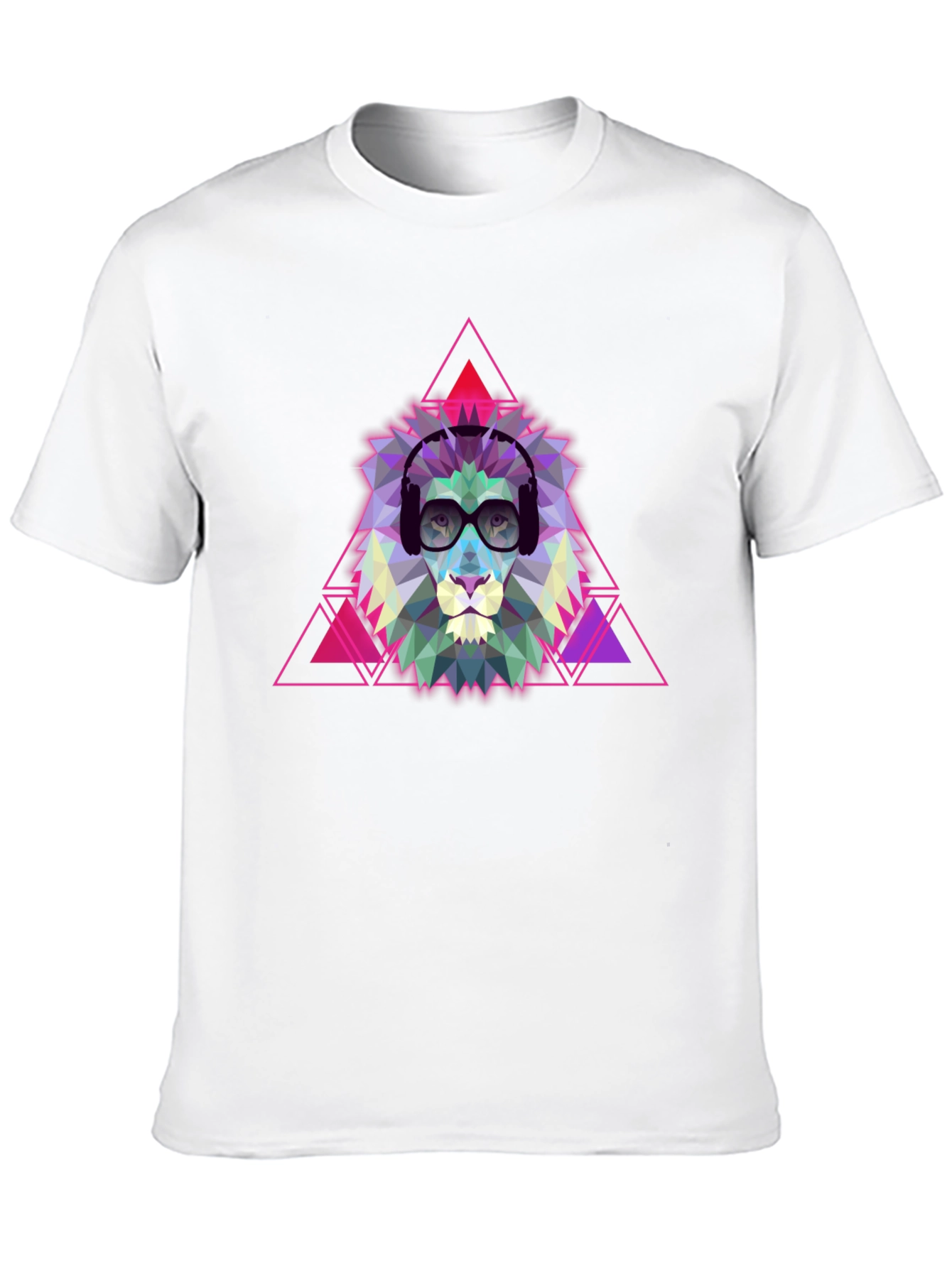 Geometric Lion Graphic Tee - Cool & Trendy!