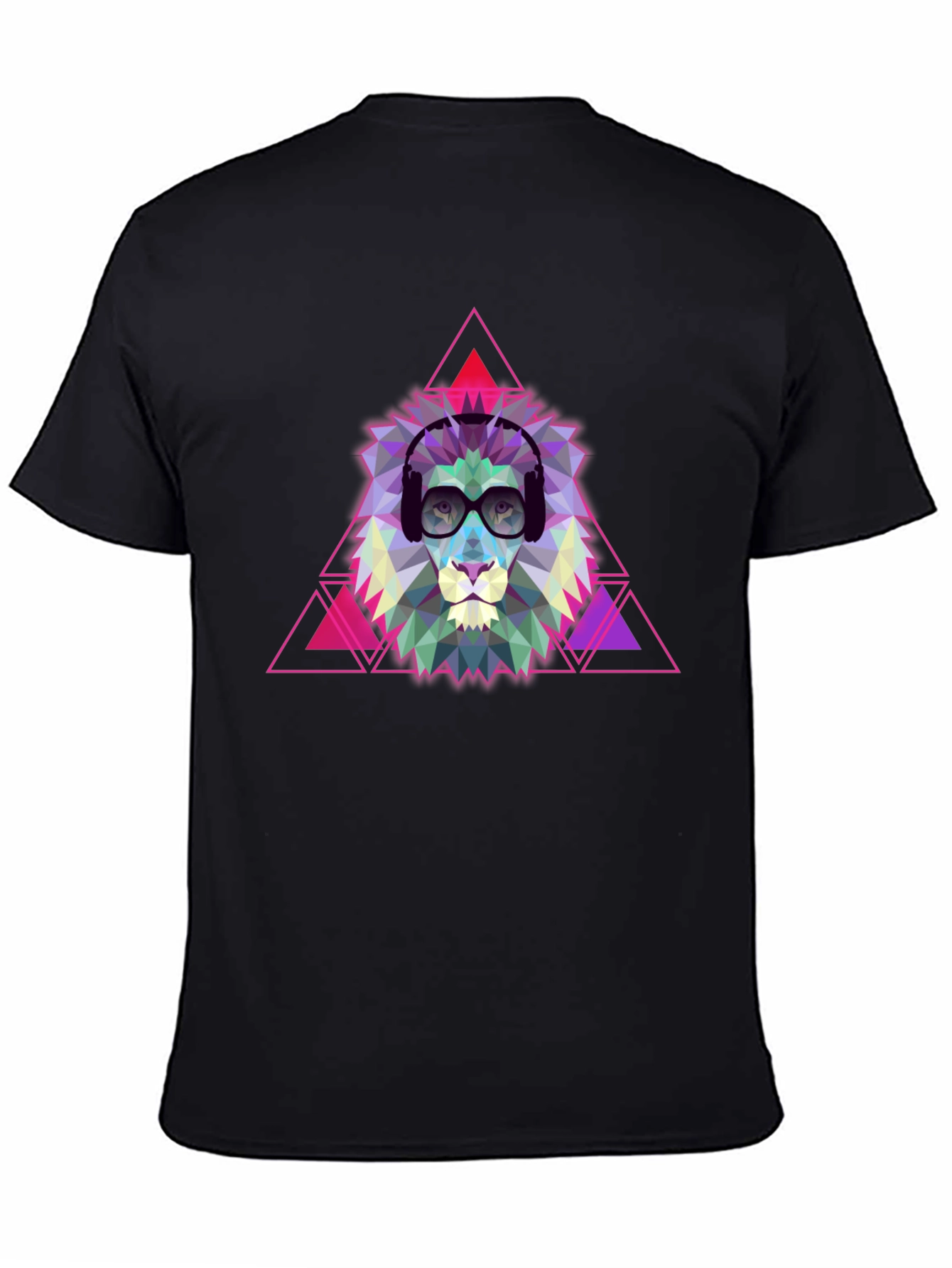Geometric Lion Graphic Tee - Cool & Trendy!