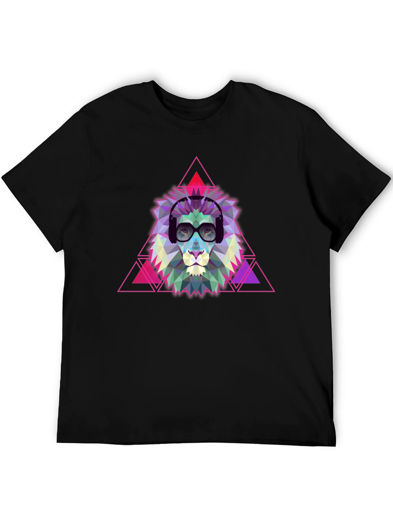 Geometric Lion Graphic Tee - Cool & Trendy!