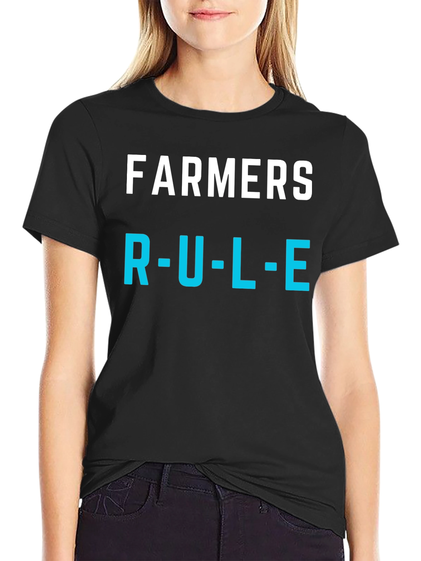 Farmers Rule T-Shirt - Black